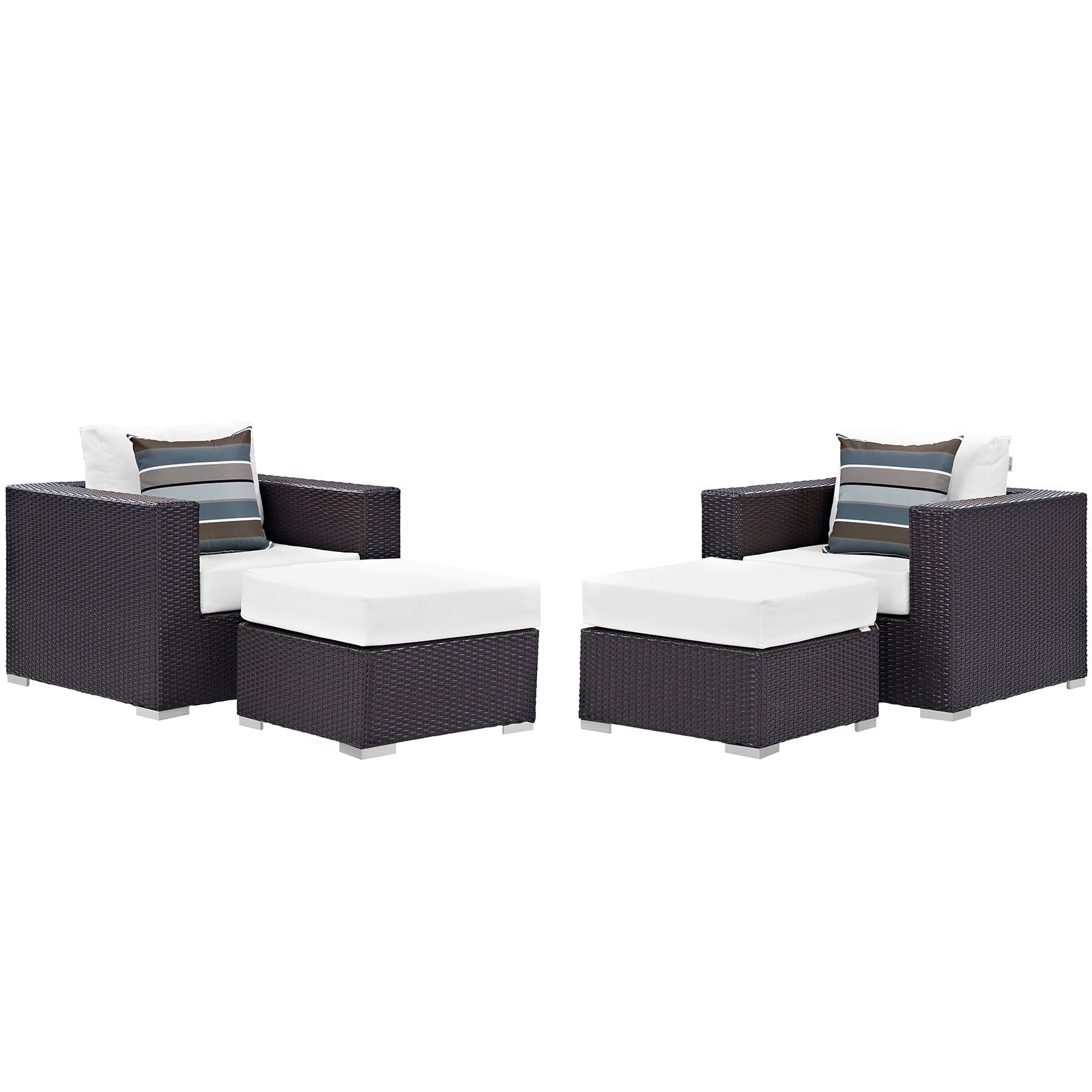 Convene 4 Piece Outdoor Patio Sectional Set By Modway - EEI-2367 | Outdoor Sofas, Loveseats & Sectionals - 32