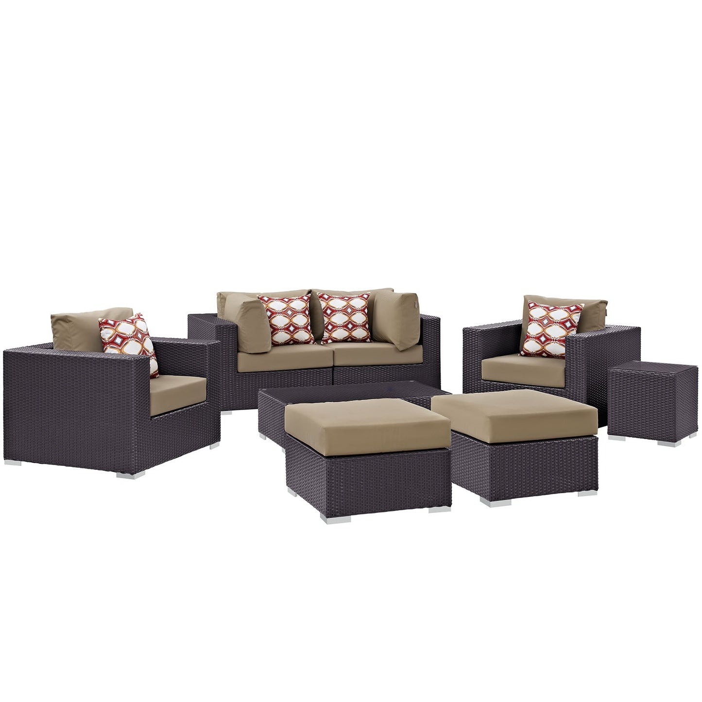 Convene 8 Piece Outdoor Patio Sectional Set By Modway - EEI-2371 | Outdoor Sofas, Loveseats & Sectionals - 10