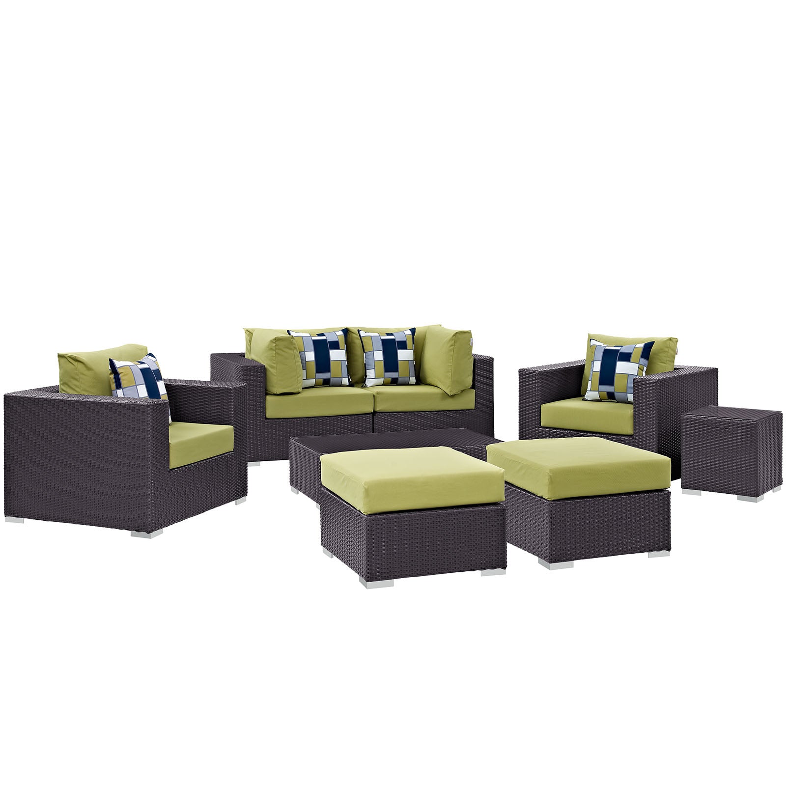 Convene 8 Piece Outdoor Patio Sectional Set By Modway - EEI-2371 | Outdoor Sofas, Loveseats & Sectionals - 26