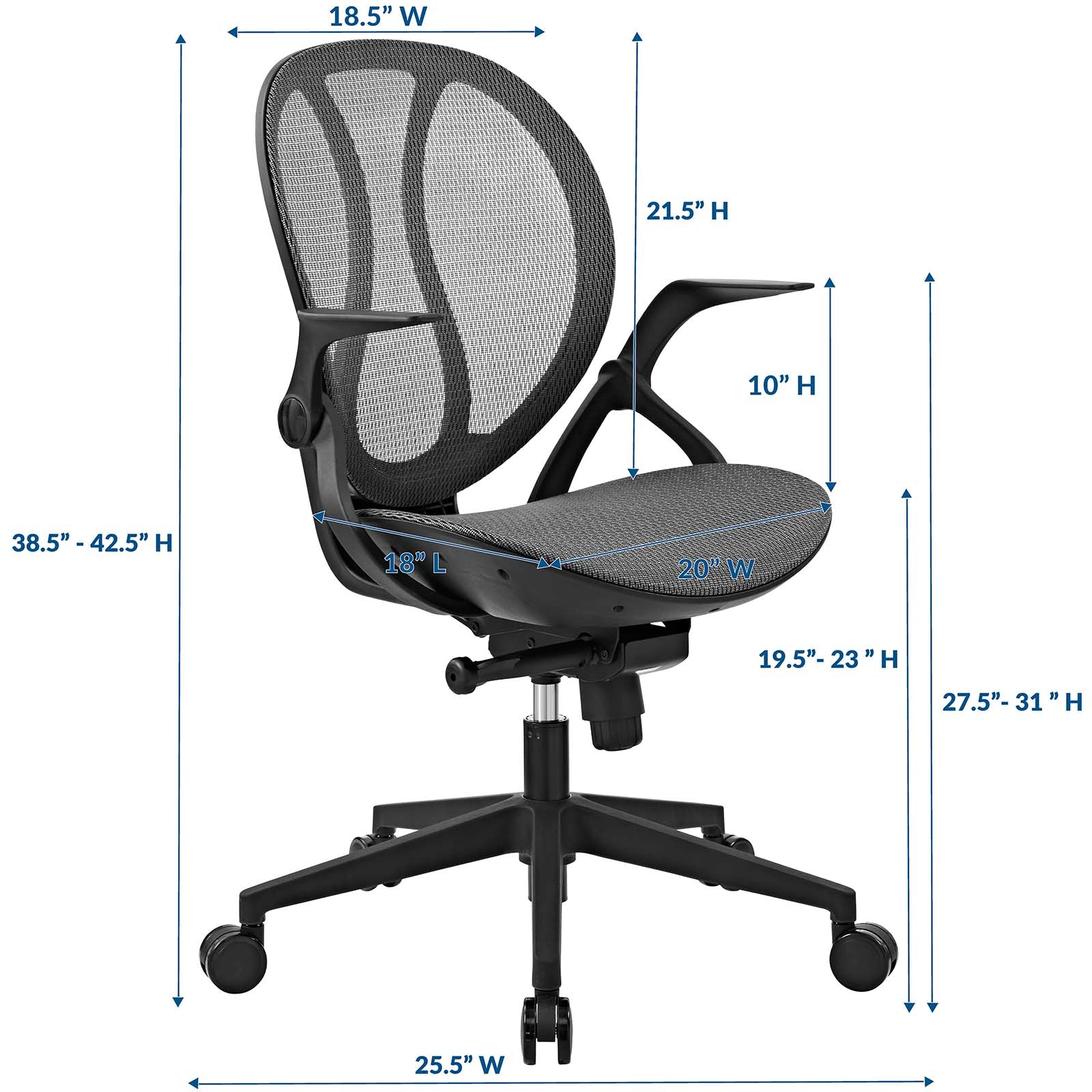 Conduct Mesh Office Chair By Modway - EEI-2772 | Office Chairs - 3
