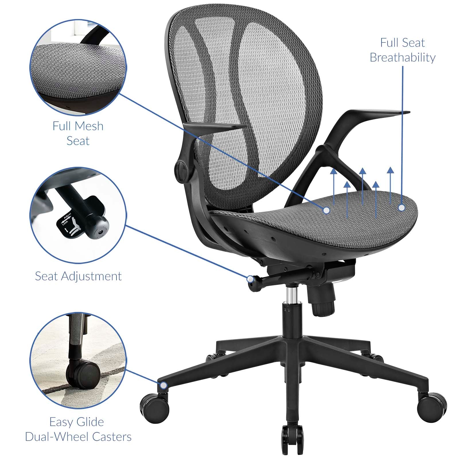 Conduct Mesh Office Chair By Modway - EEI-2772 | Office Chairs - 4