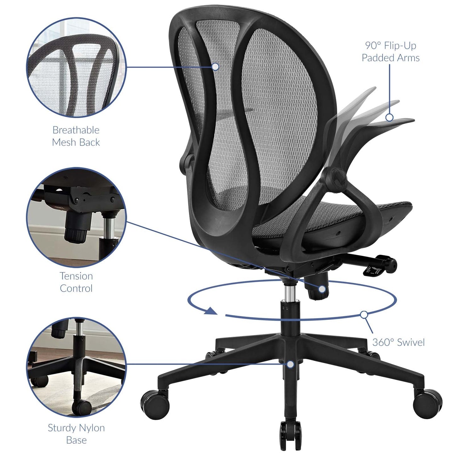 Conduct Mesh Office Chair By Modway - EEI-2772 | Office Chairs - 5