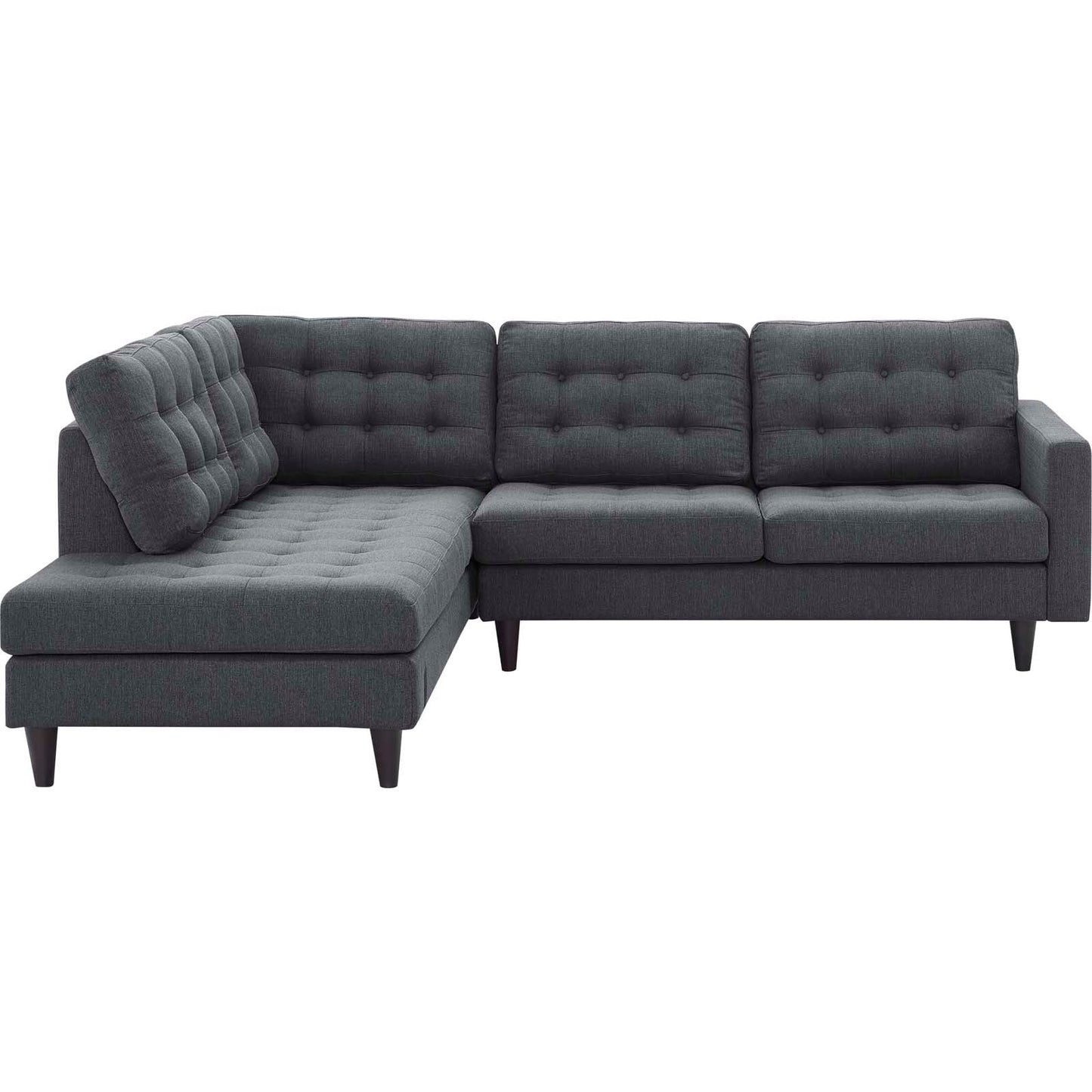 Empress 2 Piece Upholstered Fabric Left Facing Bumper Sectional By Modway - EEI-2798 | Outdoor Sofas, Loveseats & Sectionals - 10