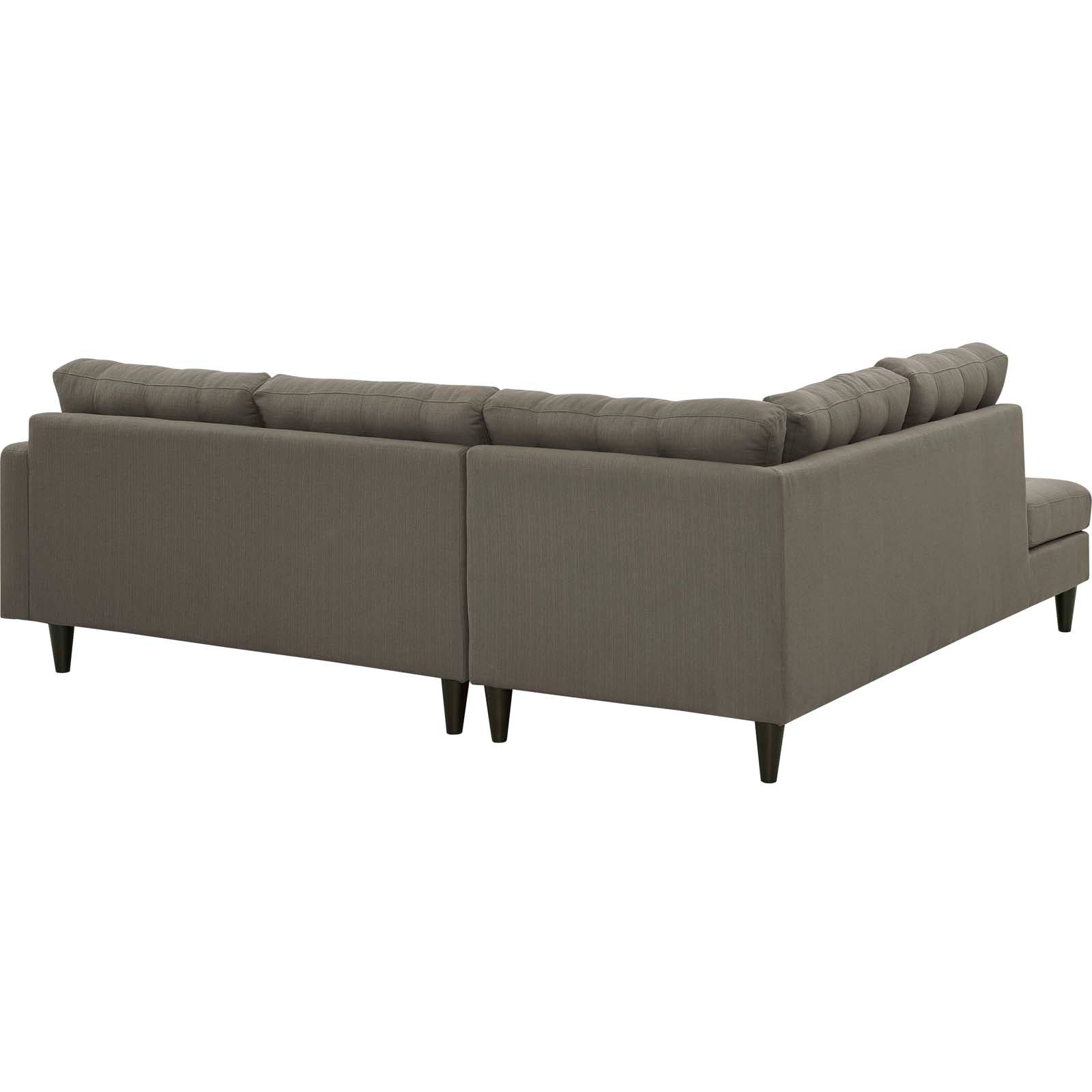 Empress 2 Piece Upholstered Fabric Left Facing Bumper Sectional By Modway - EEI-2798 | Outdoor Sofas, Loveseats & Sectionals - 19