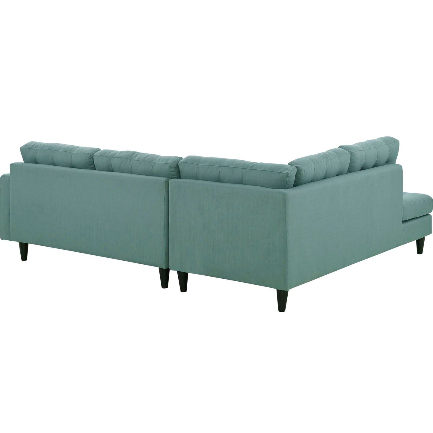 Empress 2 Piece Upholstered Fabric Left Facing Bumper Sectional By Modway - EEI-2798