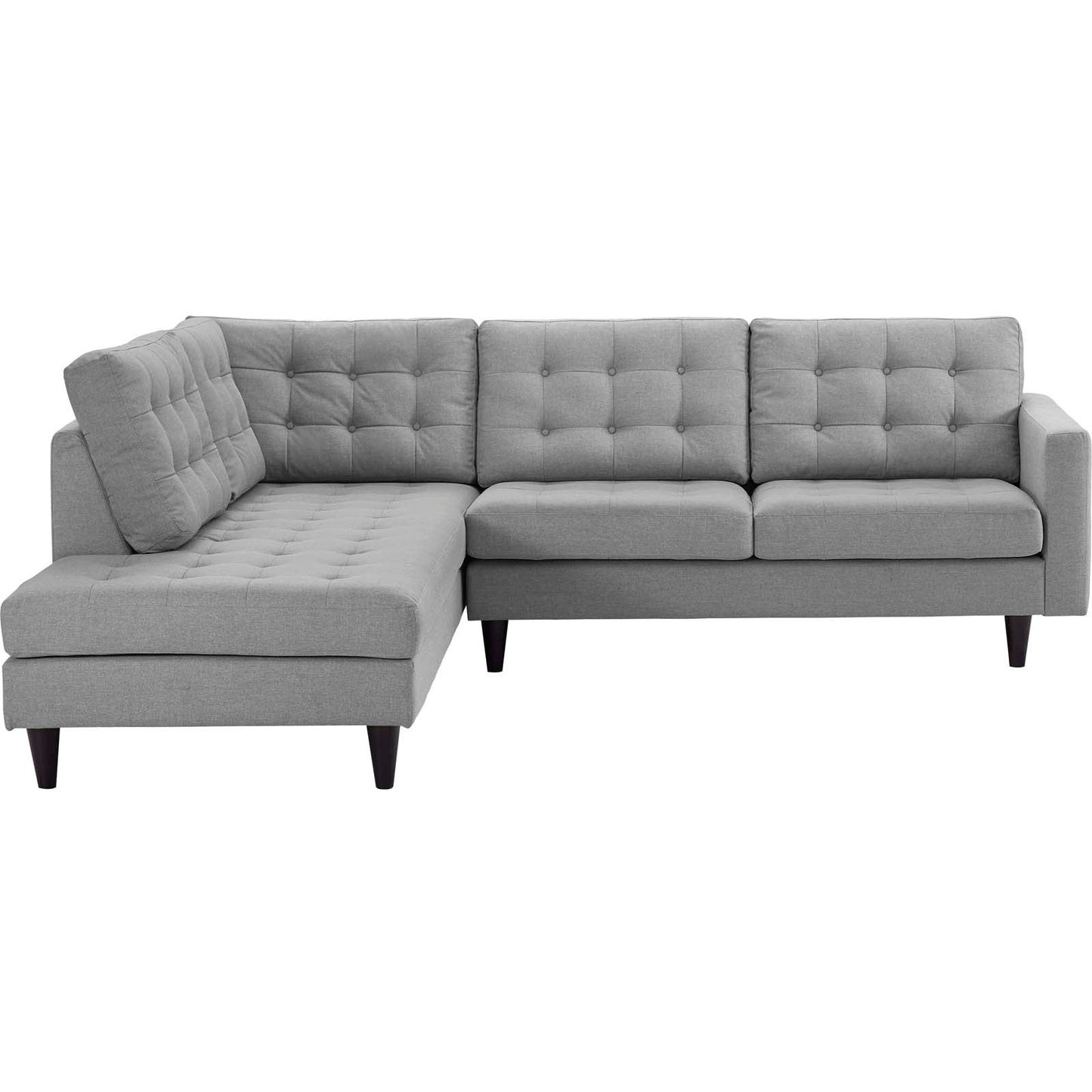 Empress 2 Piece Upholstered Fabric Left Facing Bumper Sectional By Modway - EEI-2798 | Outdoor Sofas, Loveseats & Sectionals - 26