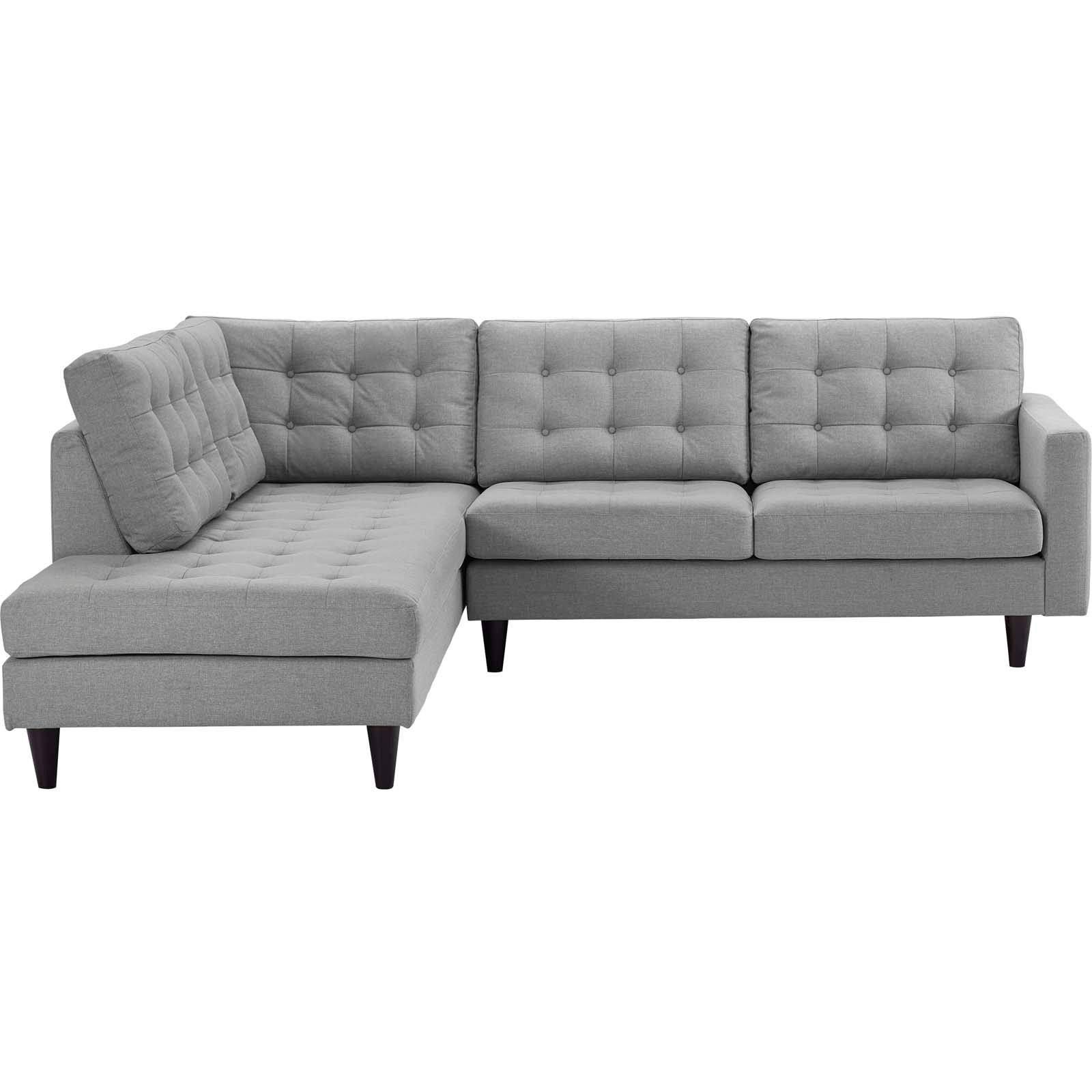Empress 2 Piece Upholstered Fabric Left Facing Bumper Sectional By Modway - EEI-2798 | Outdoor Sofas, Loveseats & Sectionals - 26