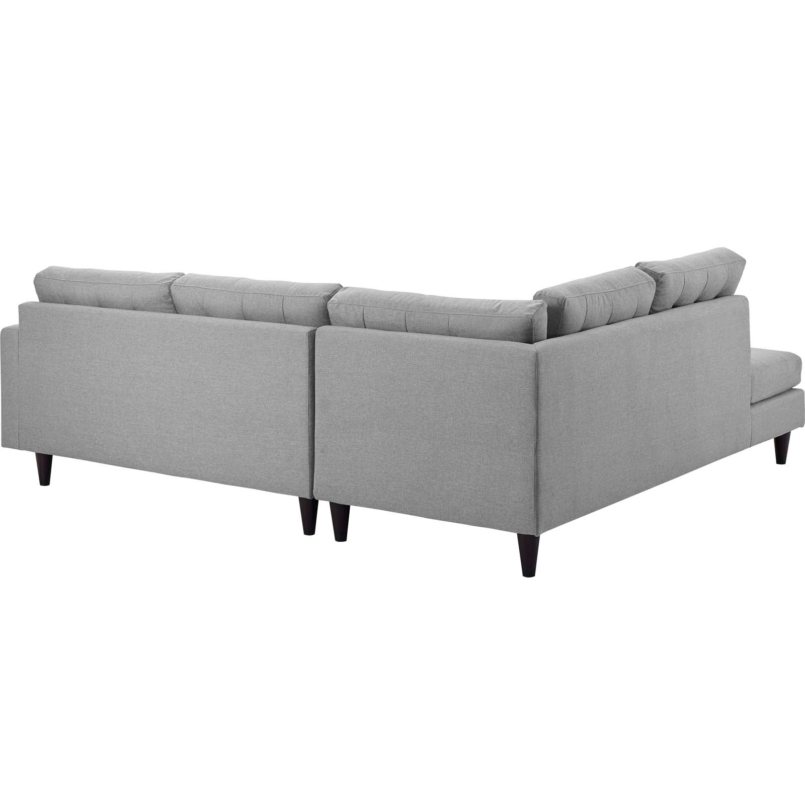 Empress 2 Piece Upholstered Fabric Left Facing Bumper Sectional By Modway - EEI-2798 | Outdoor Sofas, Loveseats & Sectionals - 27