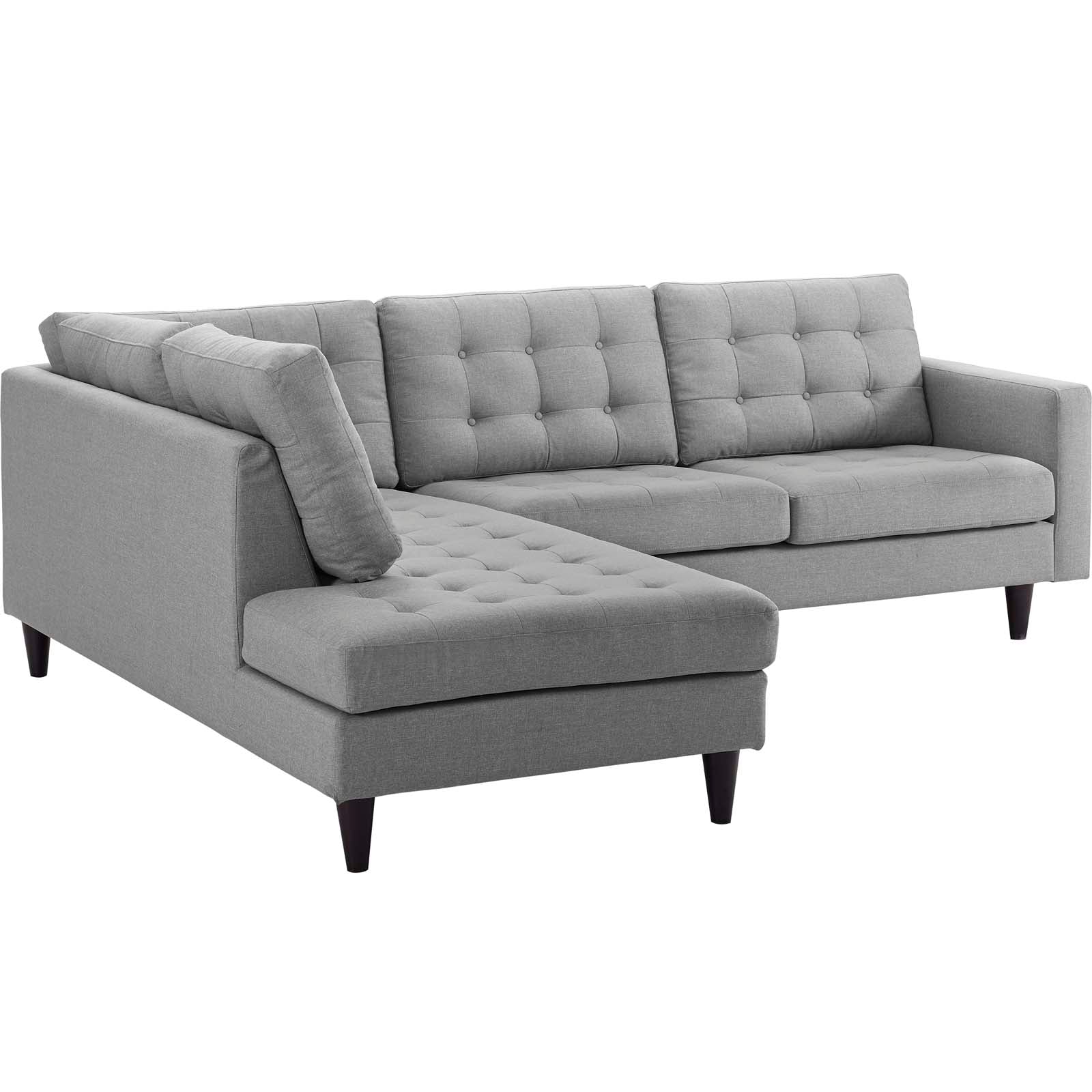 Empress 2 Piece Upholstered Fabric Left Facing Bumper Sectional By Modway - EEI-2798 | Outdoor Sofas, Loveseats & Sectionals - 28