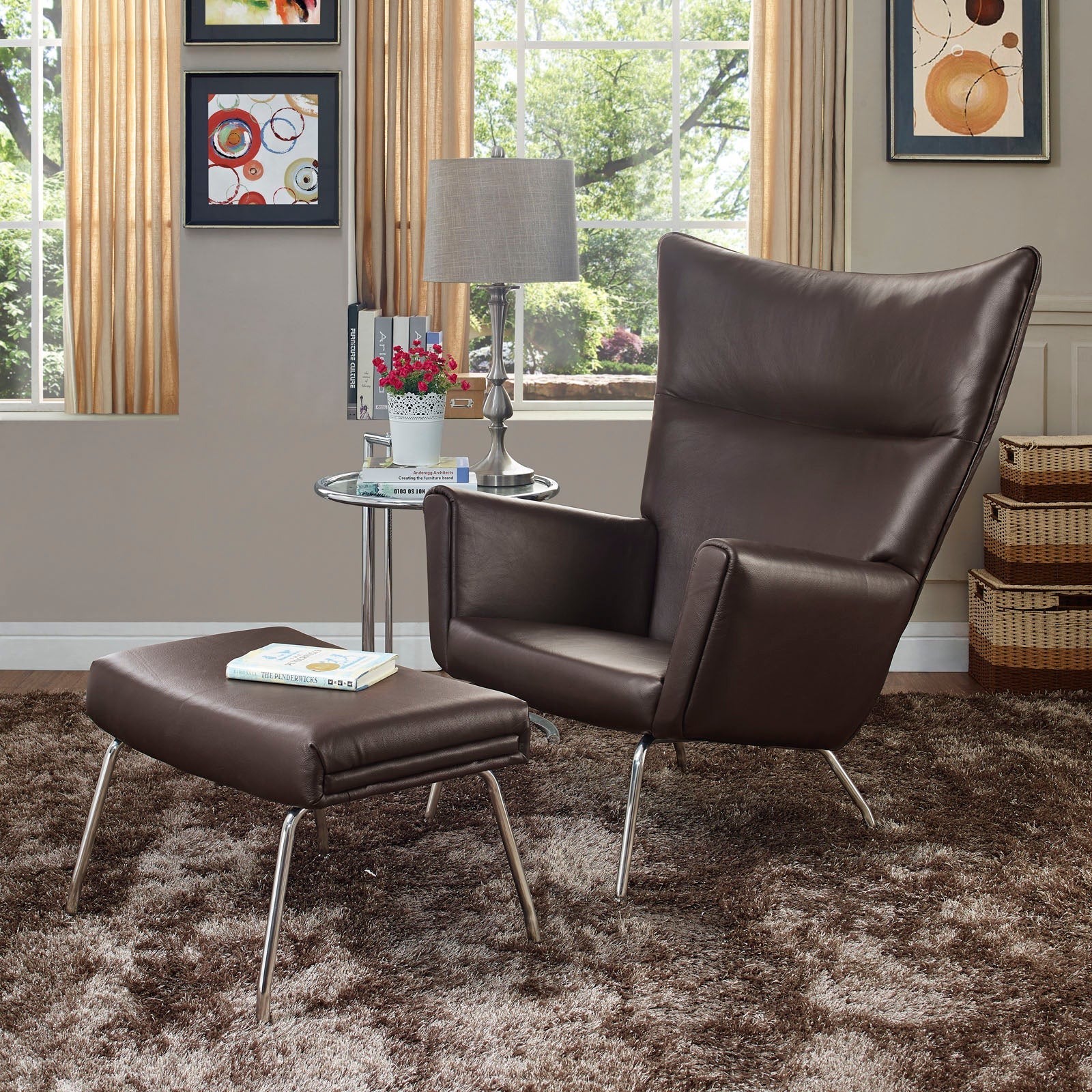 Class Leather Lounge Chair By Modway - EEI-287 | Lounge Chairs - 7