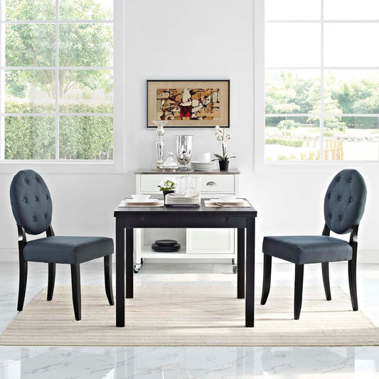 Button Dining Side Chair Upholstered Fabric Set of 2 By Modway - EEI-3329 | Dining Chairs