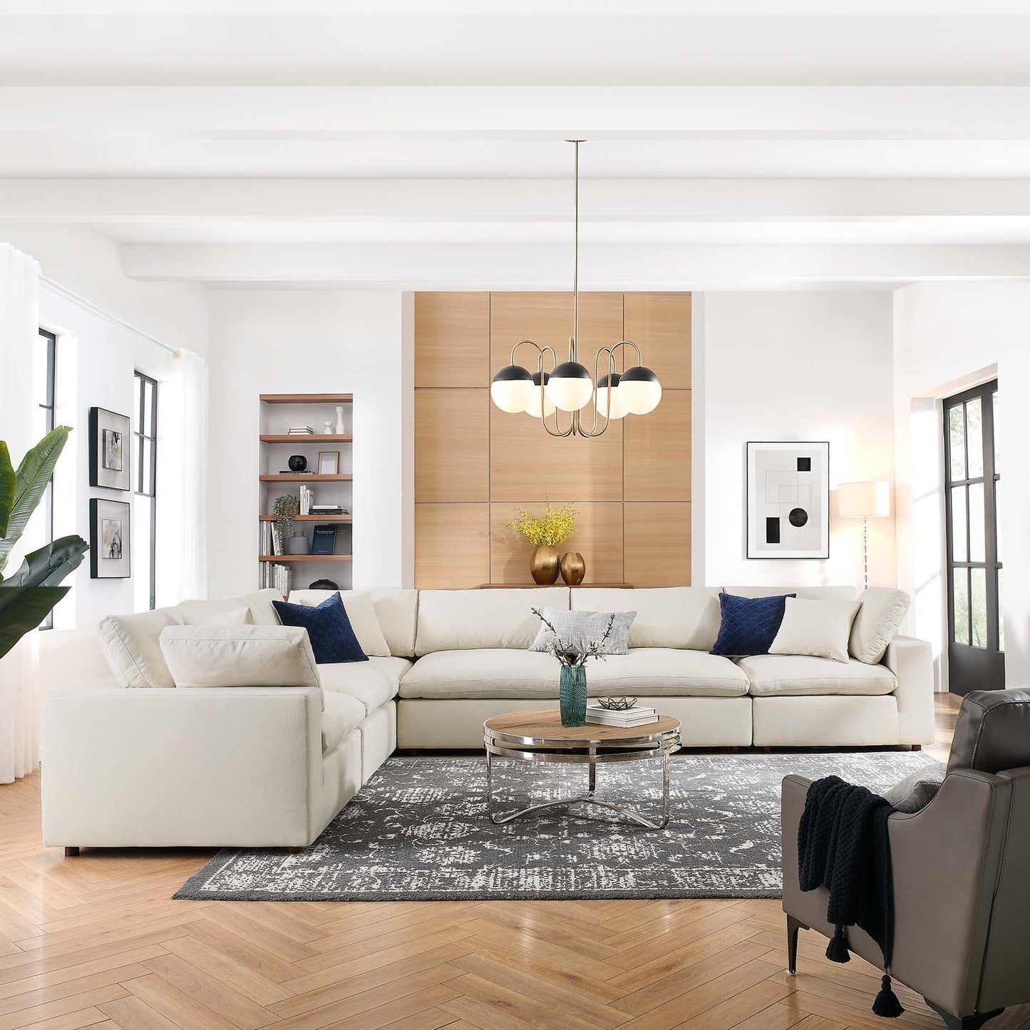 Commix Down Filled Overstuffed 6 Piece Sectional Sofa Set By Modway - EEI-3361 | Sectional - 6