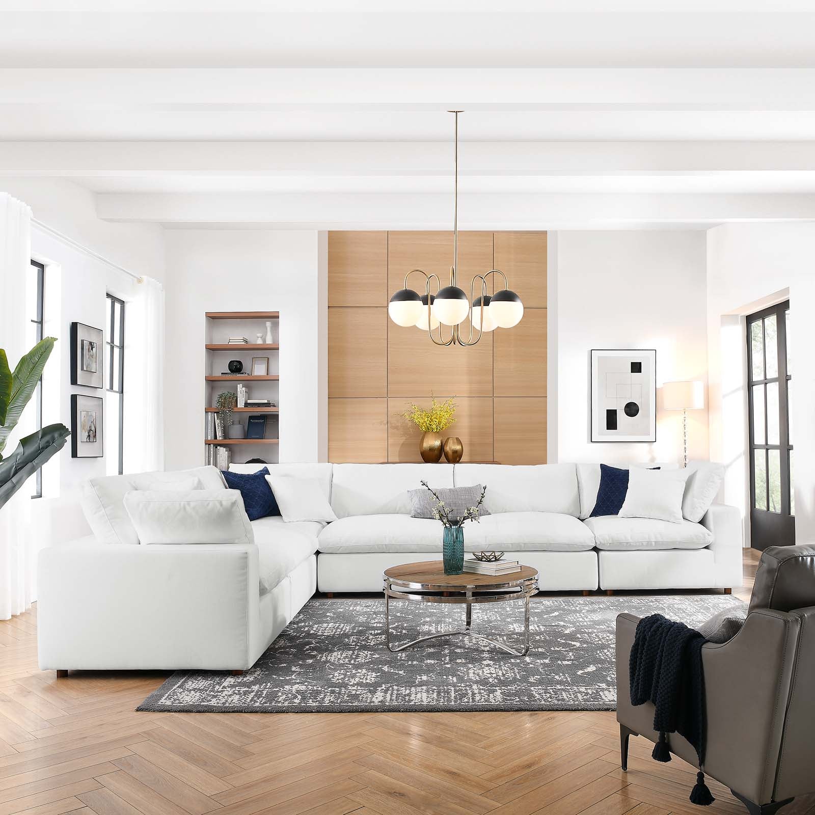 Commix Down Filled Overstuffed 6 Piece Sectional Sofa Set By Modway - EEI-3361 | Sectional - 20