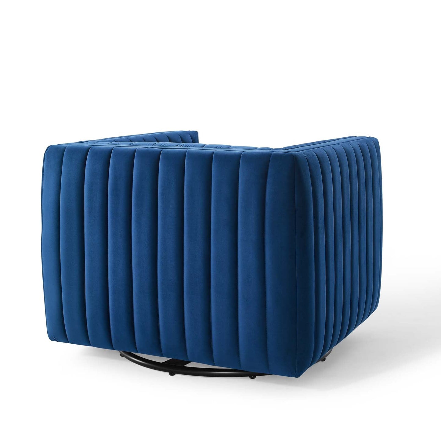 Conjure Channel Tufted Performance Velvet Swivel Armchair By Modway - EEI-3883 | Armchairs - 13