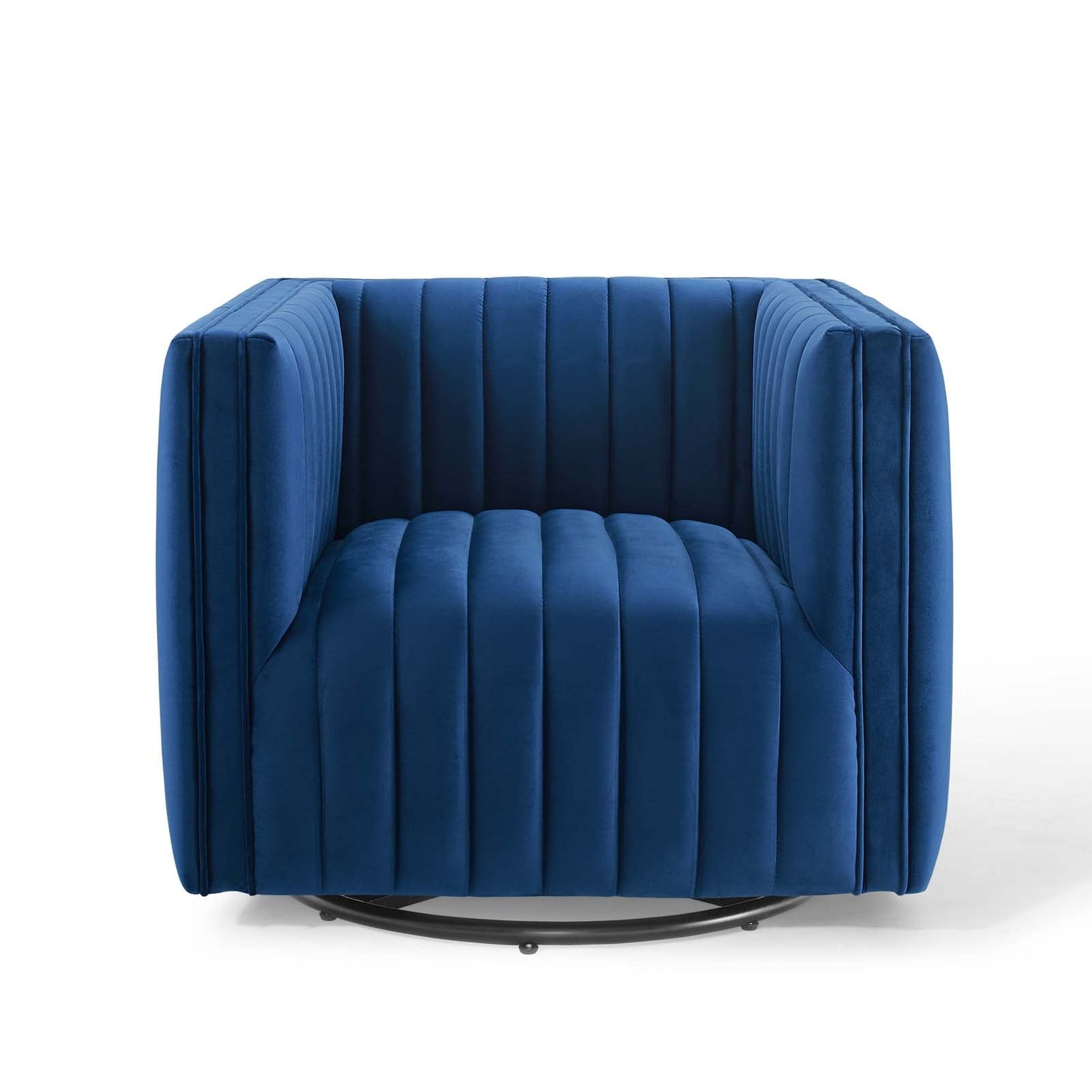 Conjure Channel Tufted Performance Velvet Swivel Armchair By Modway - EEI-3883 | Armchairs - 14
