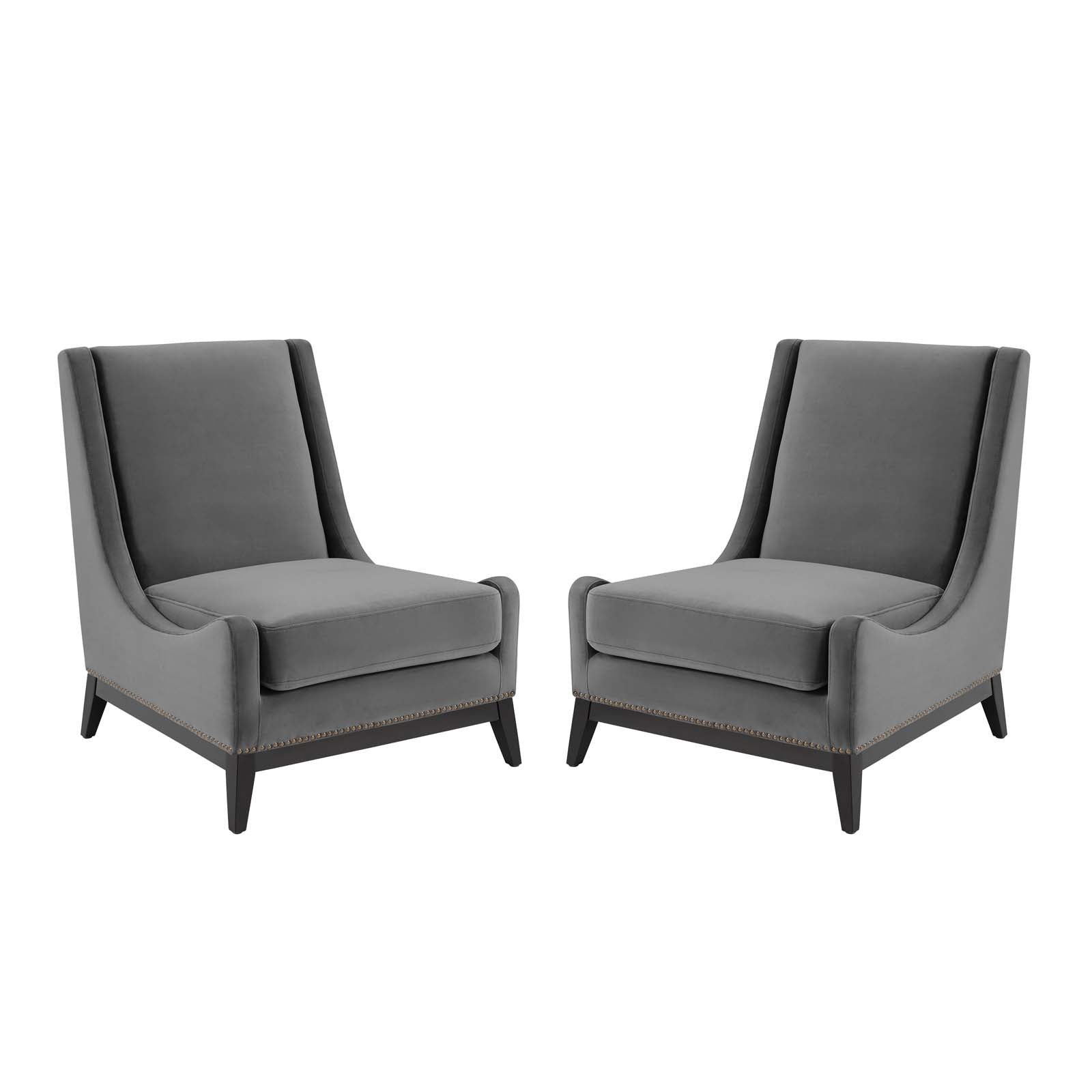 Confident Lounge Chair Upholstered Performance Velvet Set of 2 By Modway - EEI-4487 | Sofa Set - 2