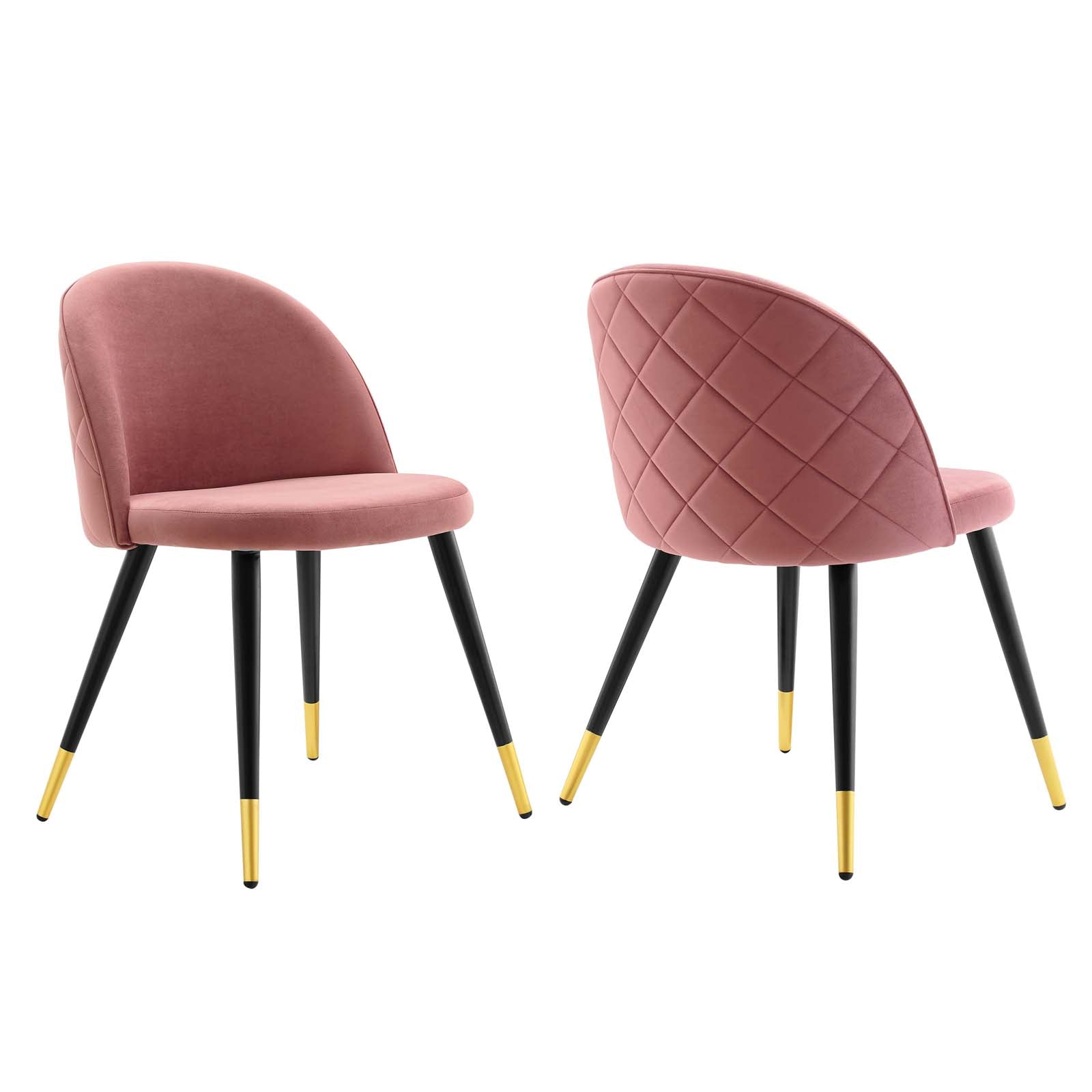 Cordial Performance Velvet Dining Chairs - Set of 2 By Modway | Dining Chairs | 