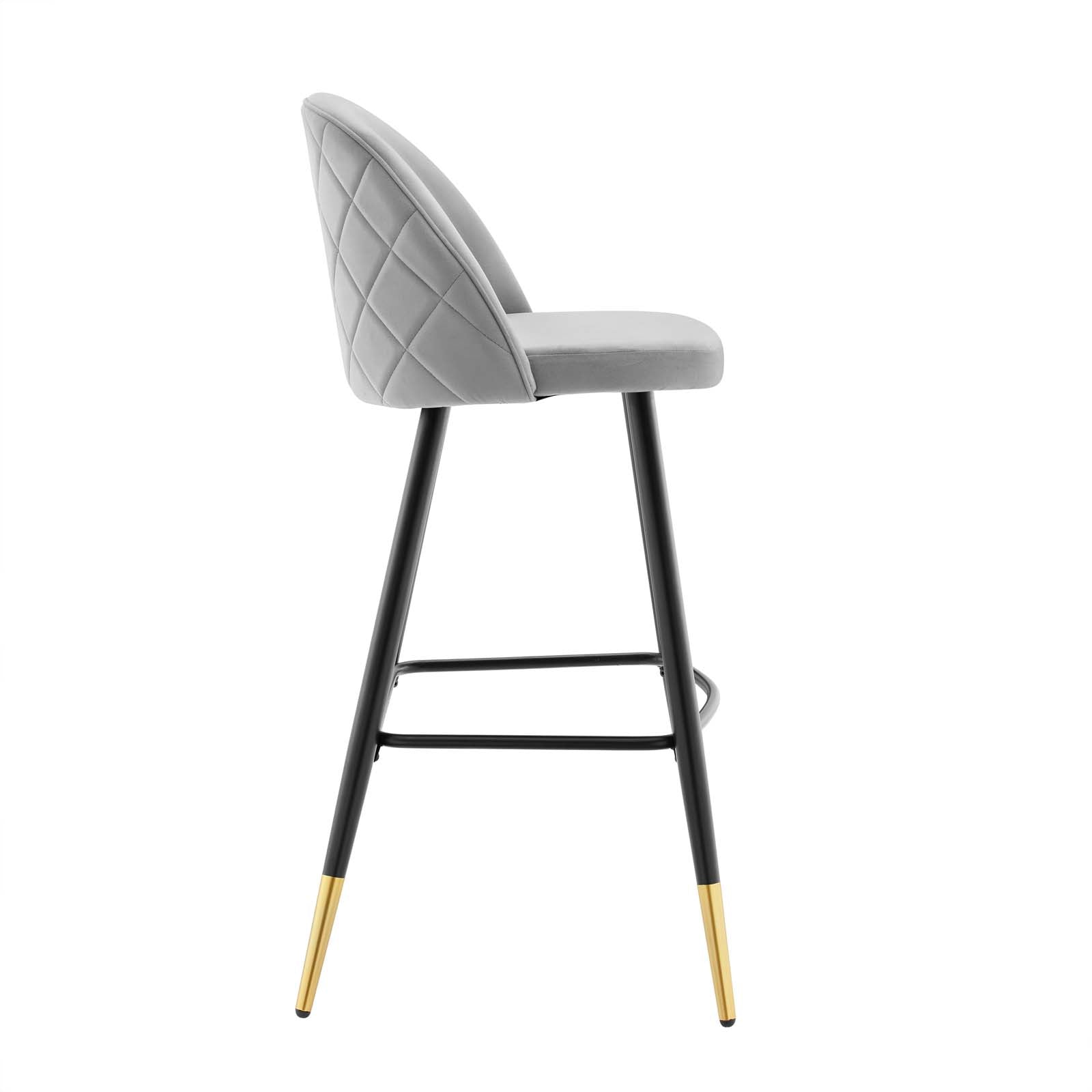 Cordial Performance Velvet Bar Stools - Set of 2 By Modway | Bar stool | 