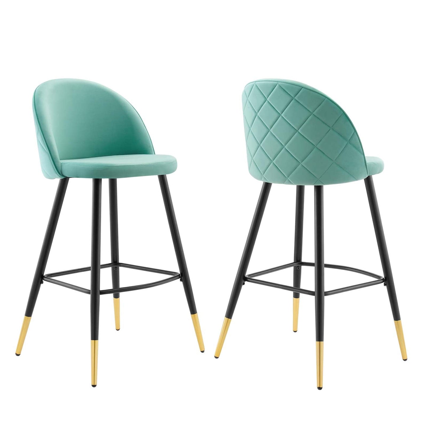 Cordial Performance Velvet Bar Stools - Set of 2 By Modway | Bar stool | 