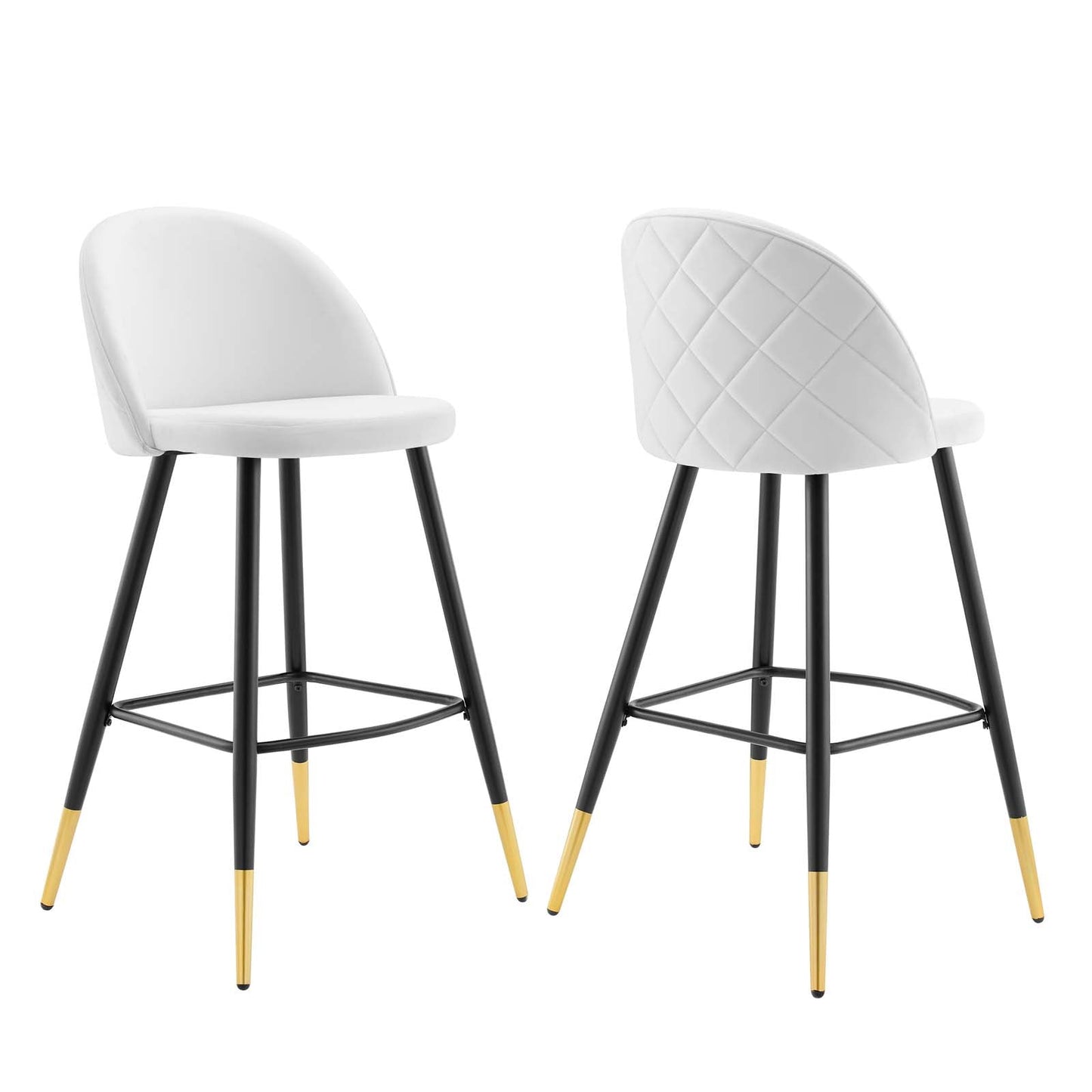 Cordial Performance Velvet Bar Stools - Set of 2 By Modway | Bar stool | 