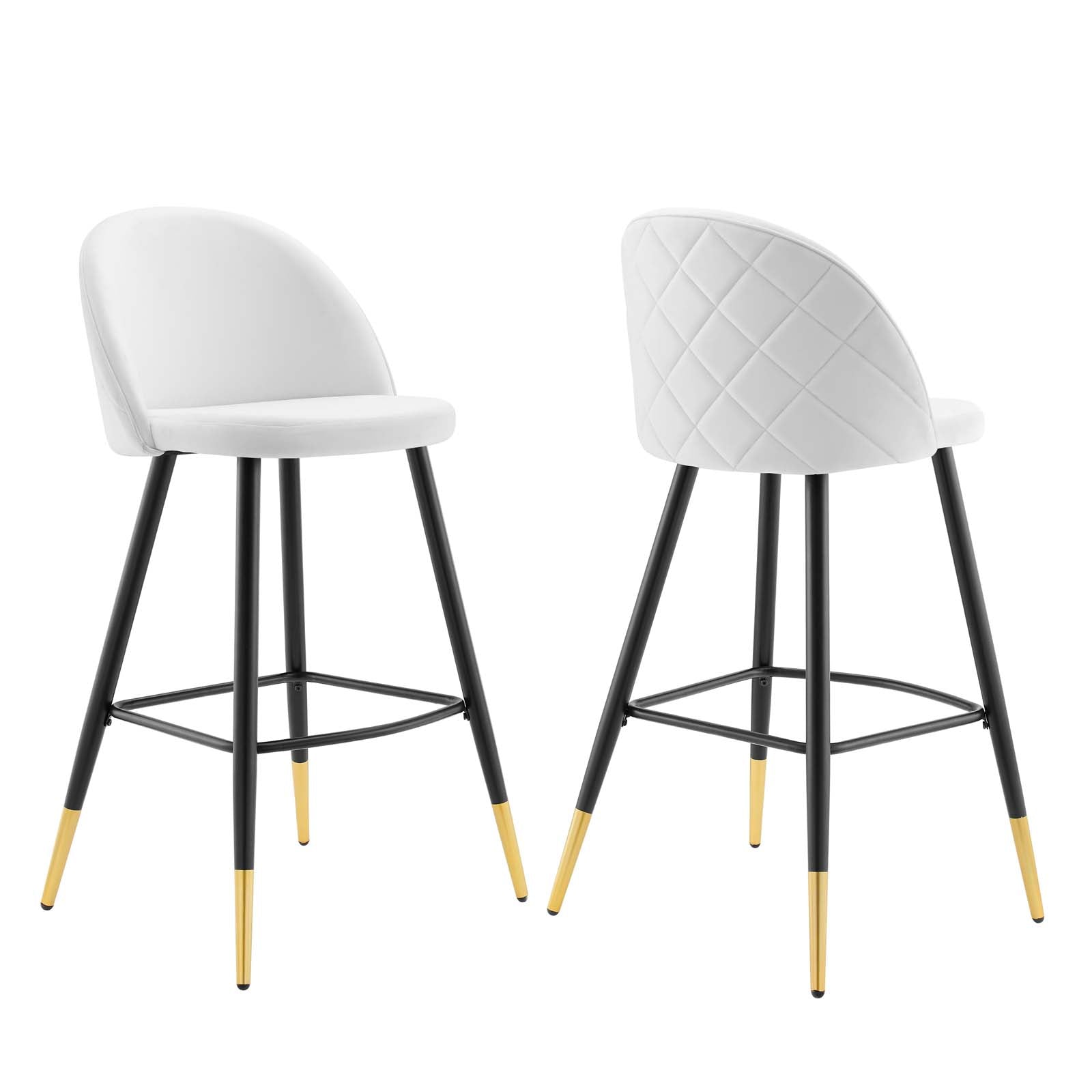 Cordial Performance Velvet Bar Stools - Set of 2 By Modway | Bar stool | 