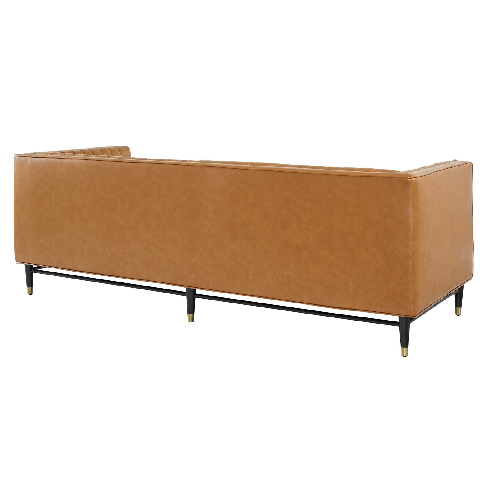 Devote Channel Tufted Vegan Leather Sofa By Modway | Sofas | 