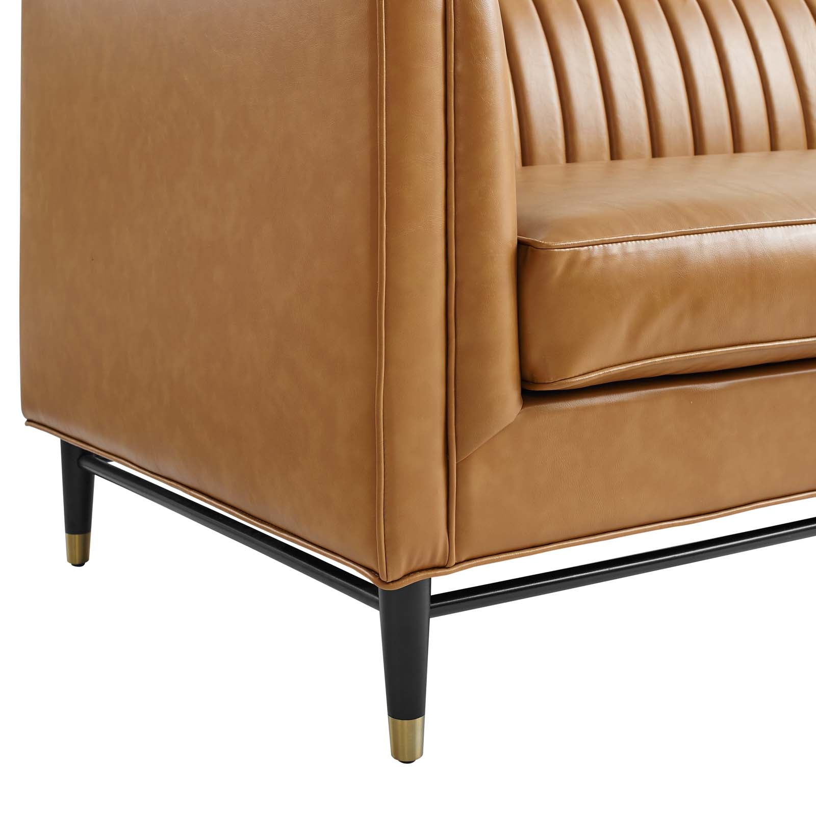 Devote Channel Tufted Vegan Leather Sofa By Modway | Sofas | 