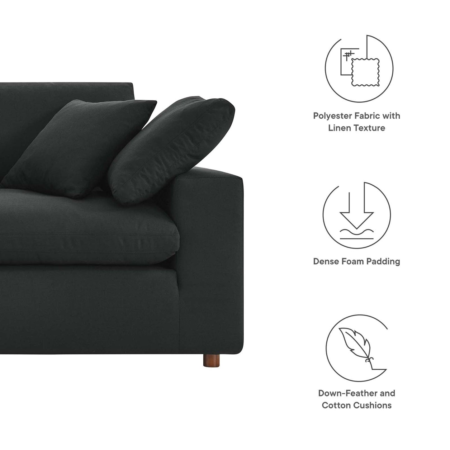 Commix Down Filled Overstuffed Loveseat By Modway - EEI-4859 | Loveseats - 14