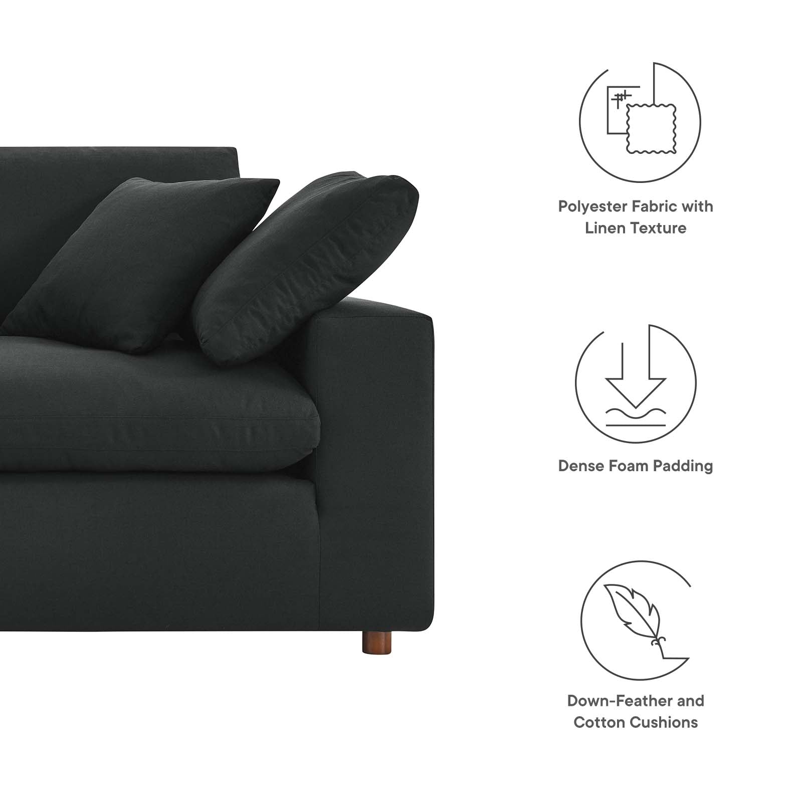 Commix Down Filled Overstuffed Loveseat By Modway - EEI-4859 | Loveseats - 14