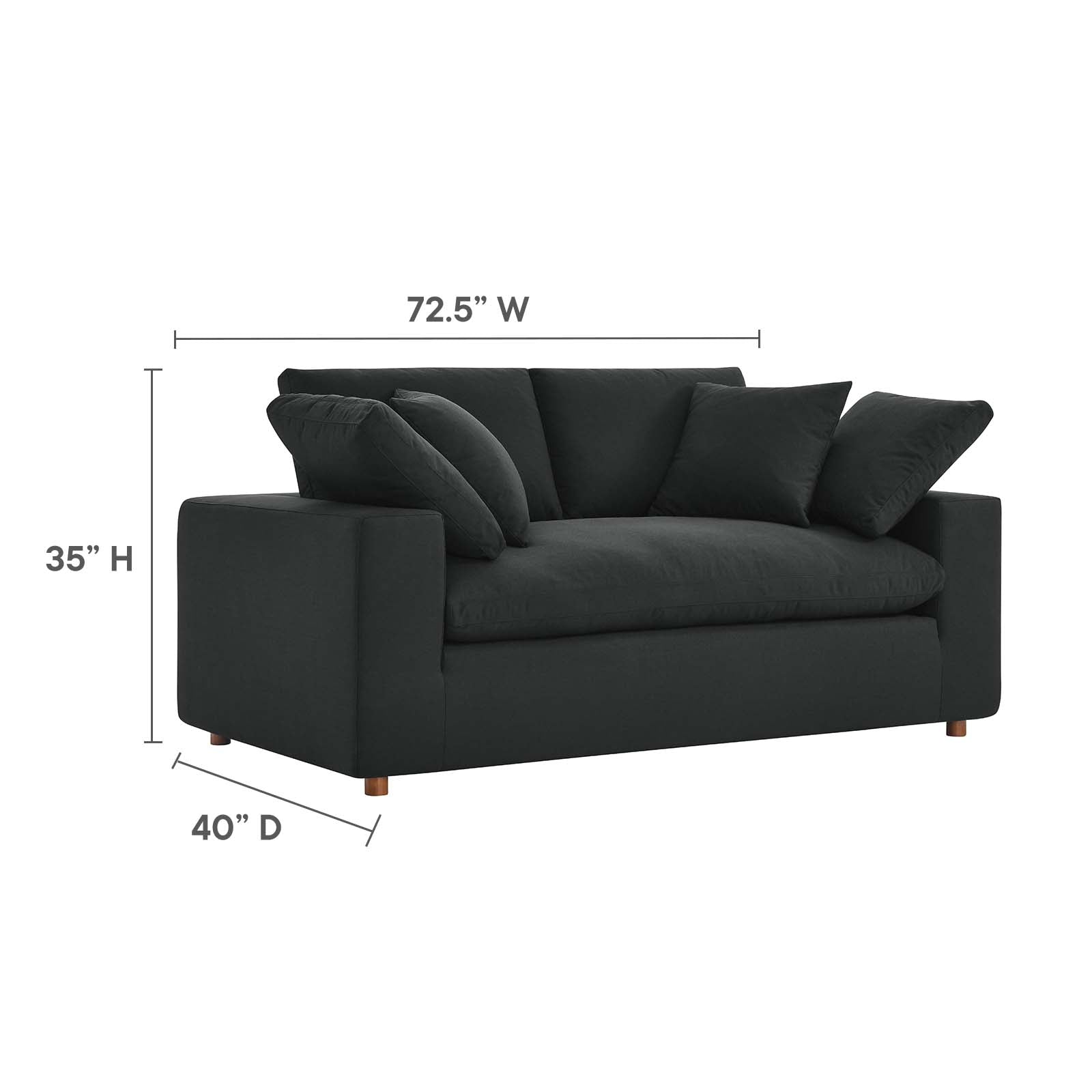 Commix Down Filled Overstuffed Loveseat By Modway - EEI-4859 | Loveseats - 15