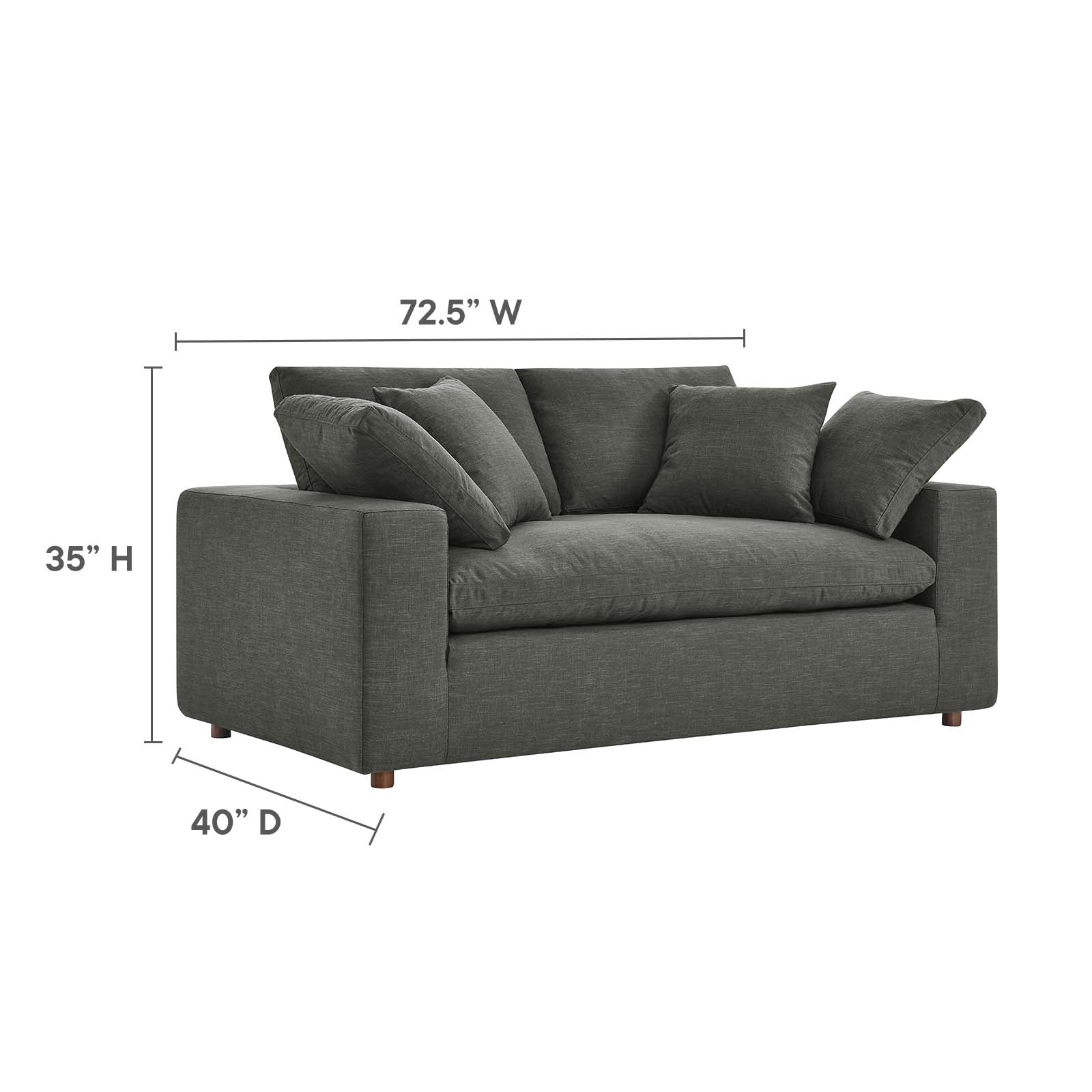 Commix Down Filled Overstuffed Loveseat By Modway - EEI-4859 | Loveseats - 23