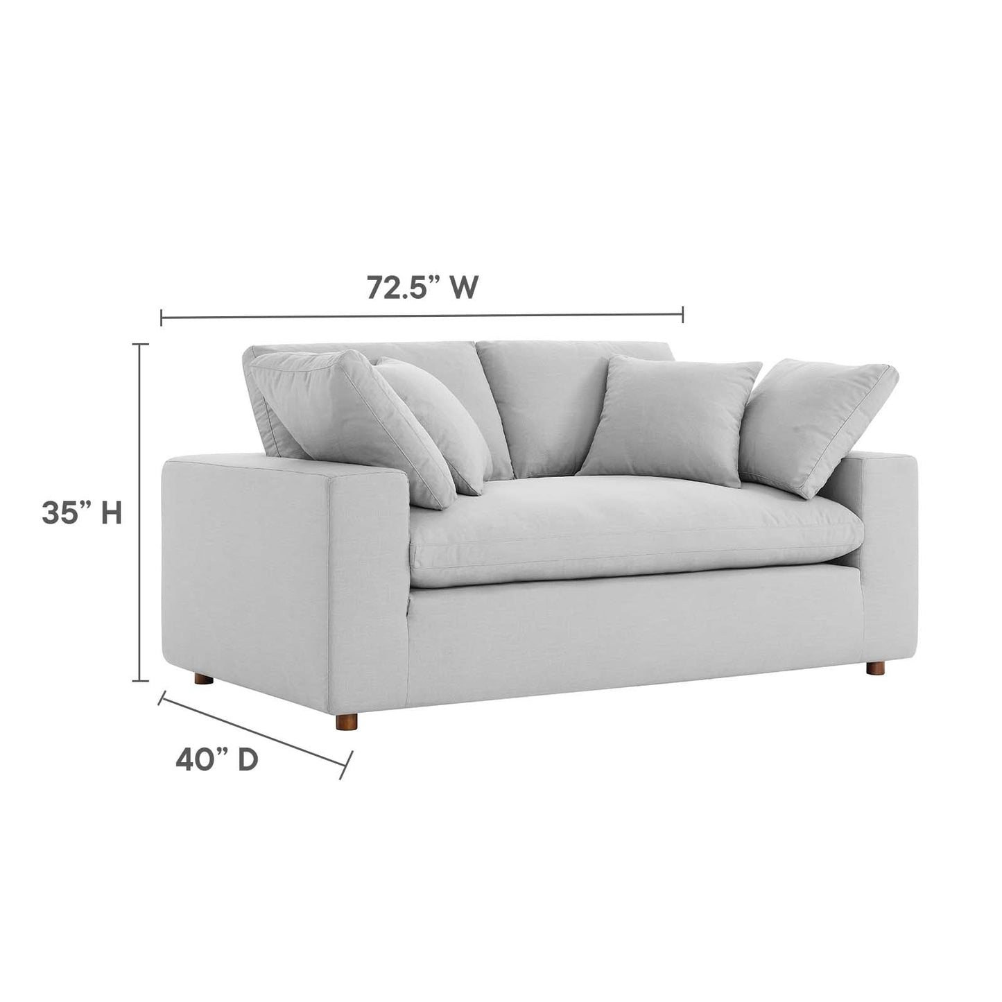 Commix Down Filled Overstuffed Loveseat By Modway - EEI-4859 | Loveseats - 39