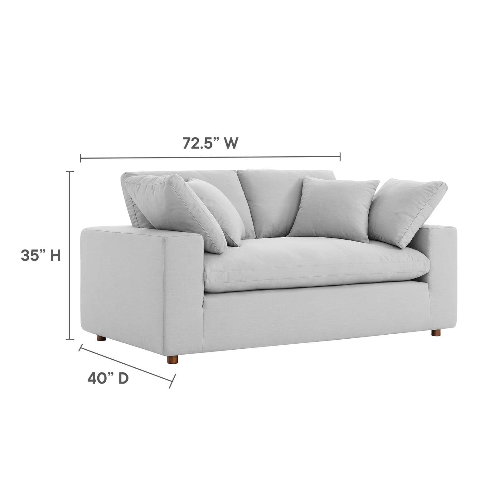 Commix Down Filled Overstuffed Loveseat By Modway - EEI-4859 | Loveseats - 39