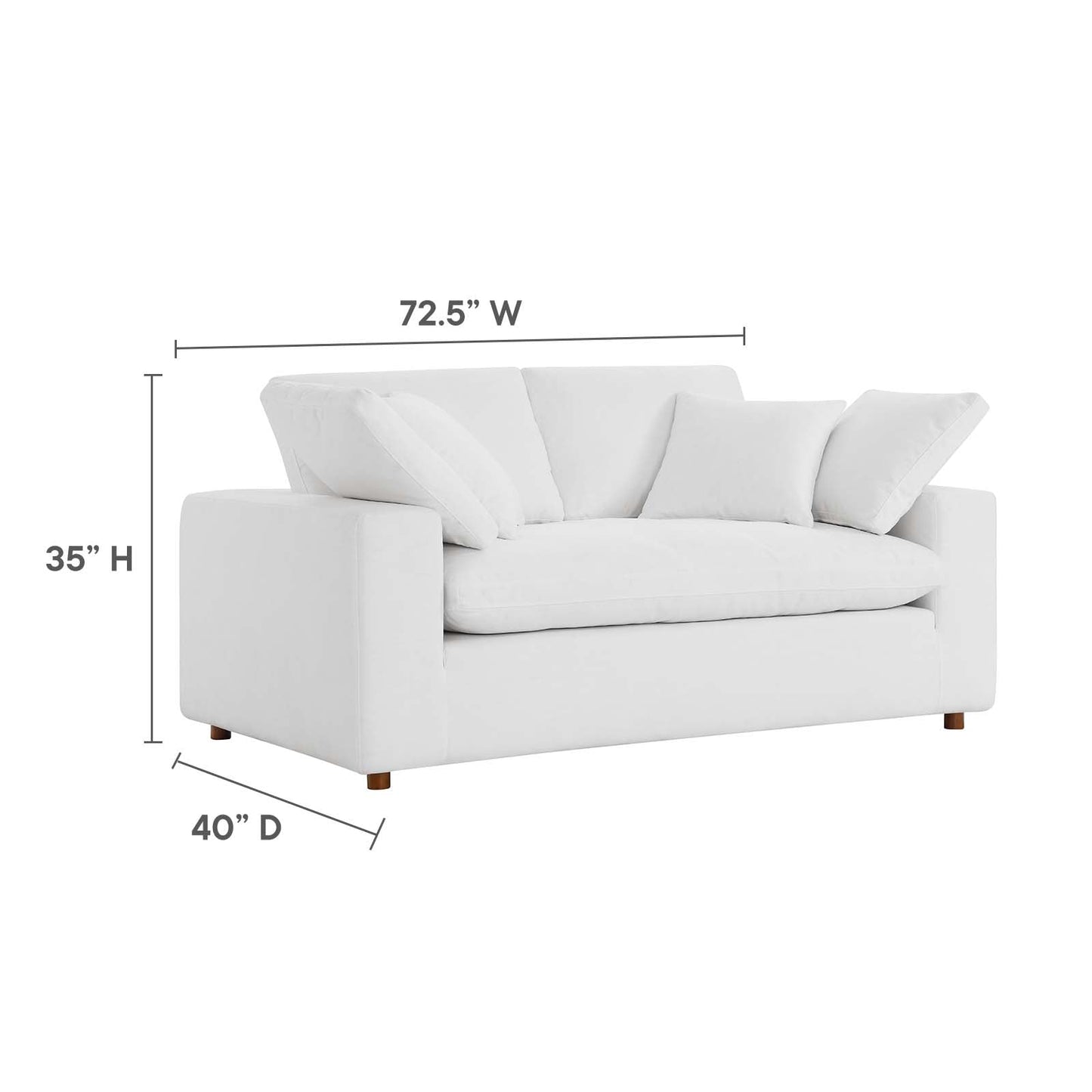 Commix Down Filled Overstuffed Loveseat By Modway - EEI-4859 | Loveseats - 47