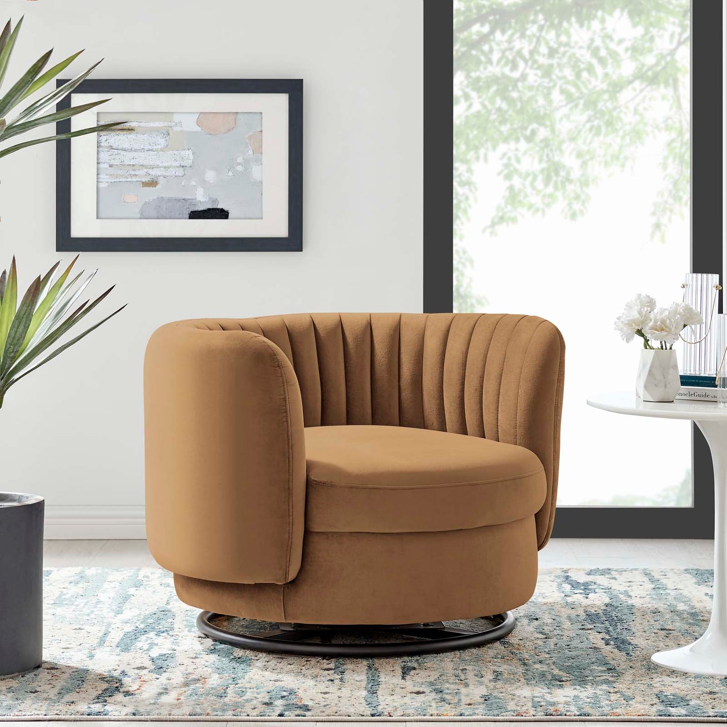 Embrace Tufted Performance Velvet Performance Velvet Swivel Chair By Modway | Armchairs