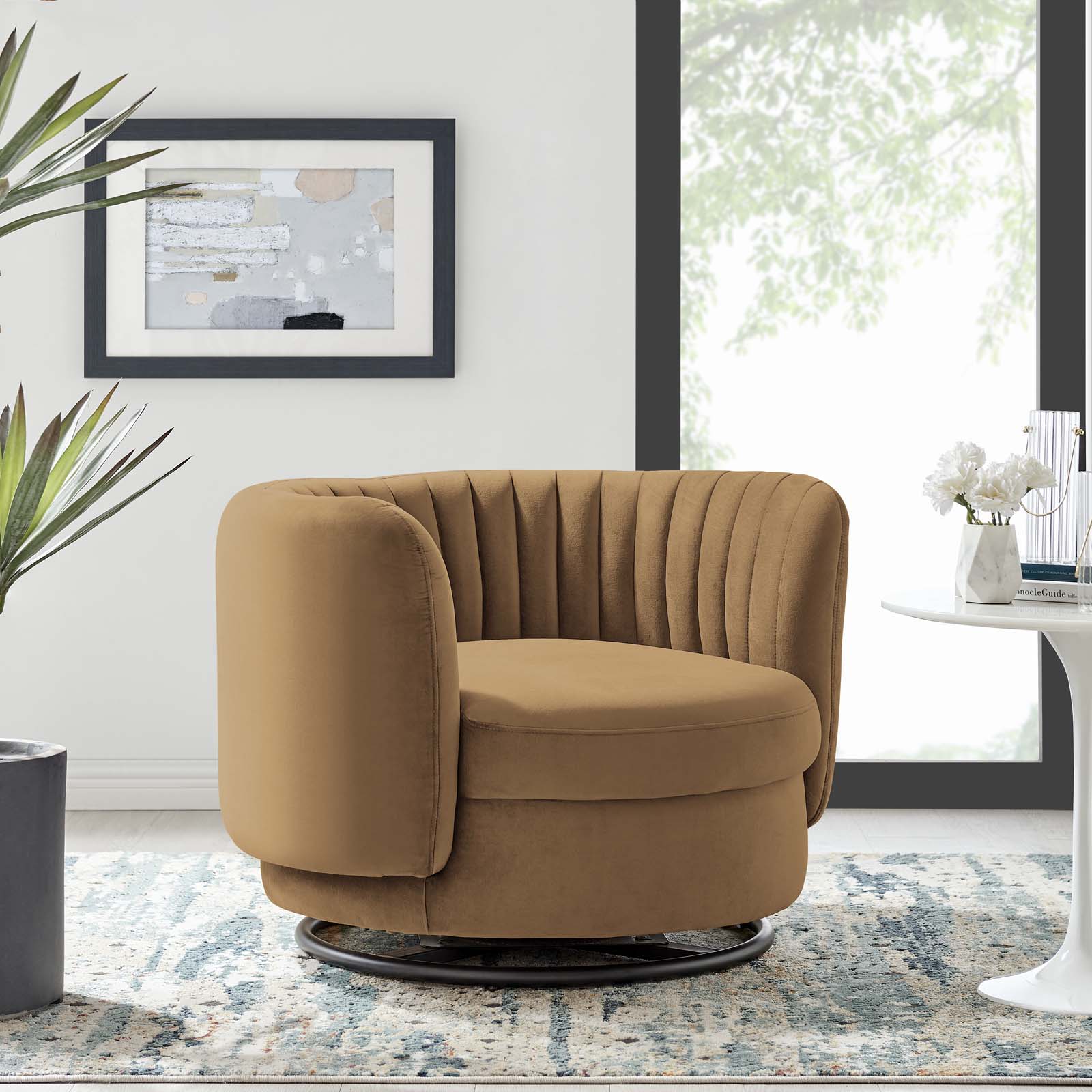 Embrace Tufted Performance Velvet Performance Velvet Swivel Chair By Modway | Armchairs