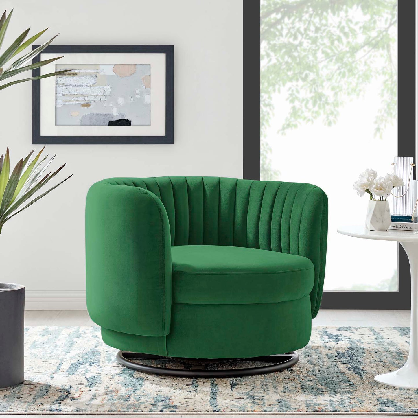 Embrace Tufted Performance Velvet Performance Velvet Swivel Chair By Modway | Armchairs | 
