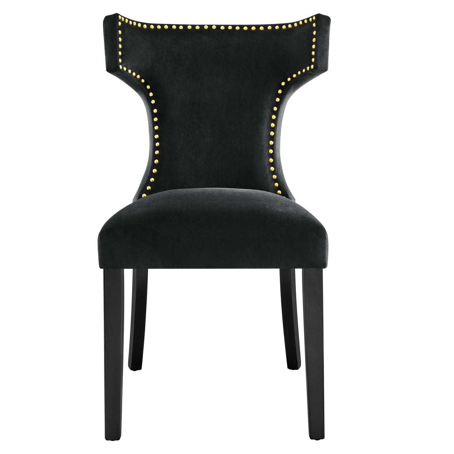 Curve Performance Velvet Dining Chairs - Set of 2 By Modway | Dining Chairs | 