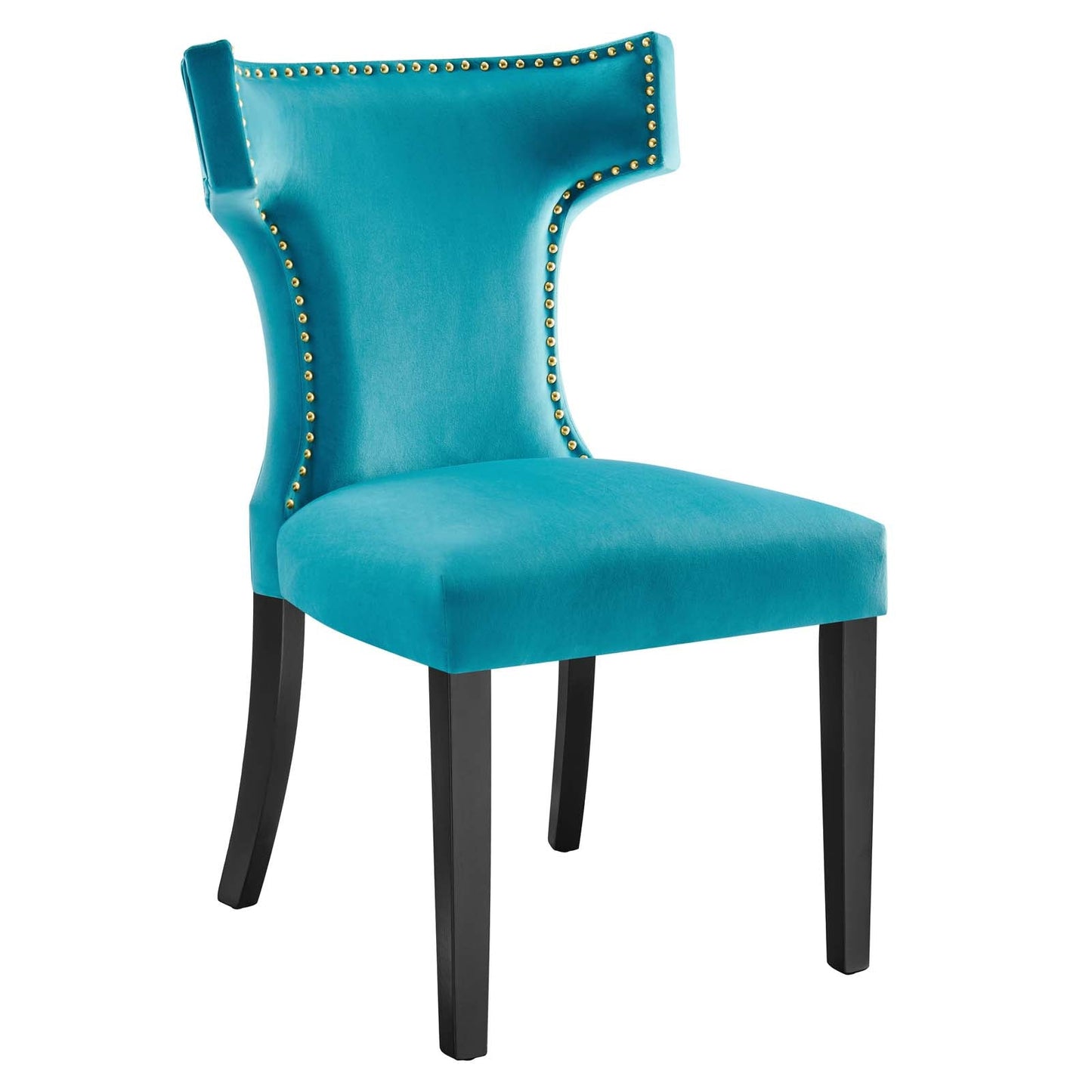 Curve Performance Velvet Dining Chairs - Set of 2 By Modway | Dining Chairs | 