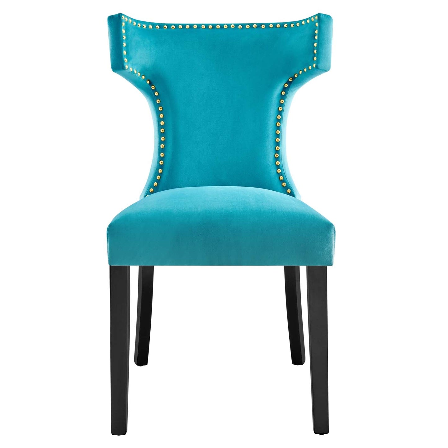 Curve Performance Velvet Dining Chairs - Set of 2 By Modway | Dining Chairs | 