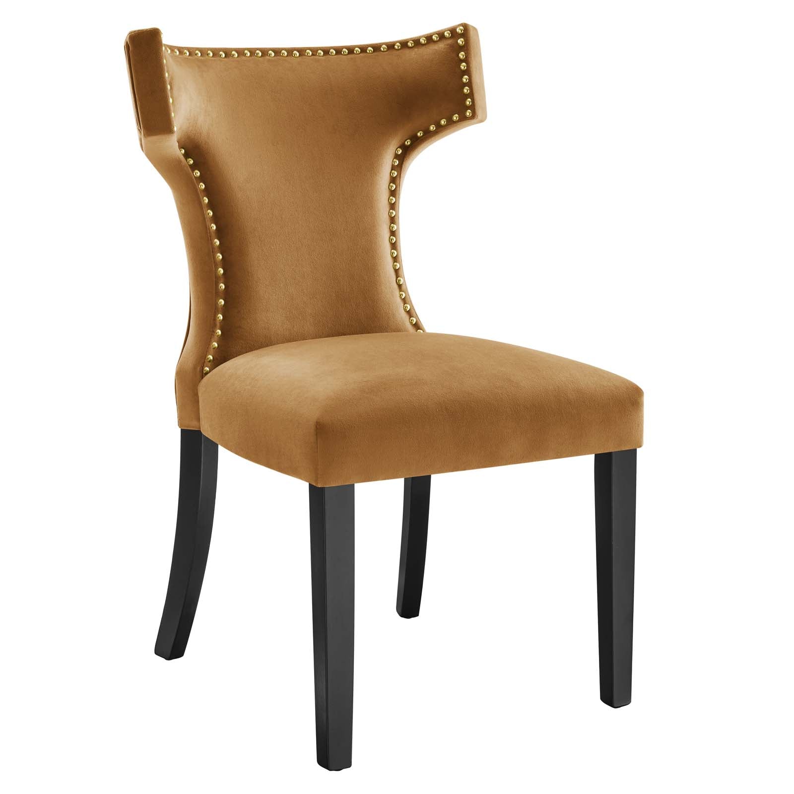 Curve Performance Velvet Dining Chairs - Set of 2 By Modway | Dining Chairs | 