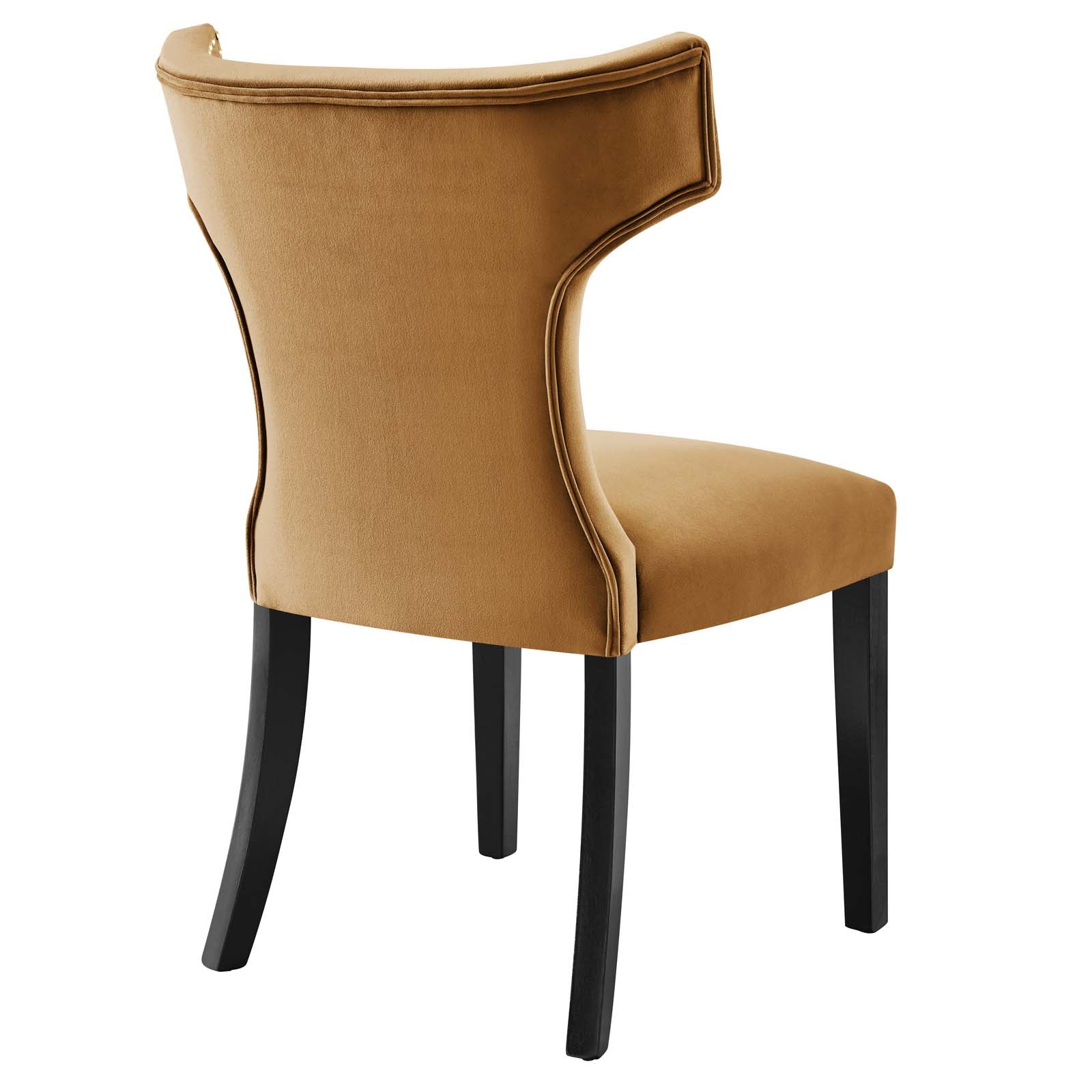 Curve Performance Velvet Dining Chairs - Set of 2 By Modway | Dining Chairs | 