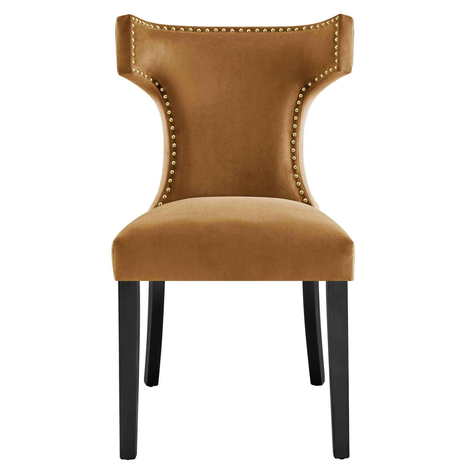 Curve Performance Velvet Dining Chairs - Set of 2 By Modway | Dining Chairs | 