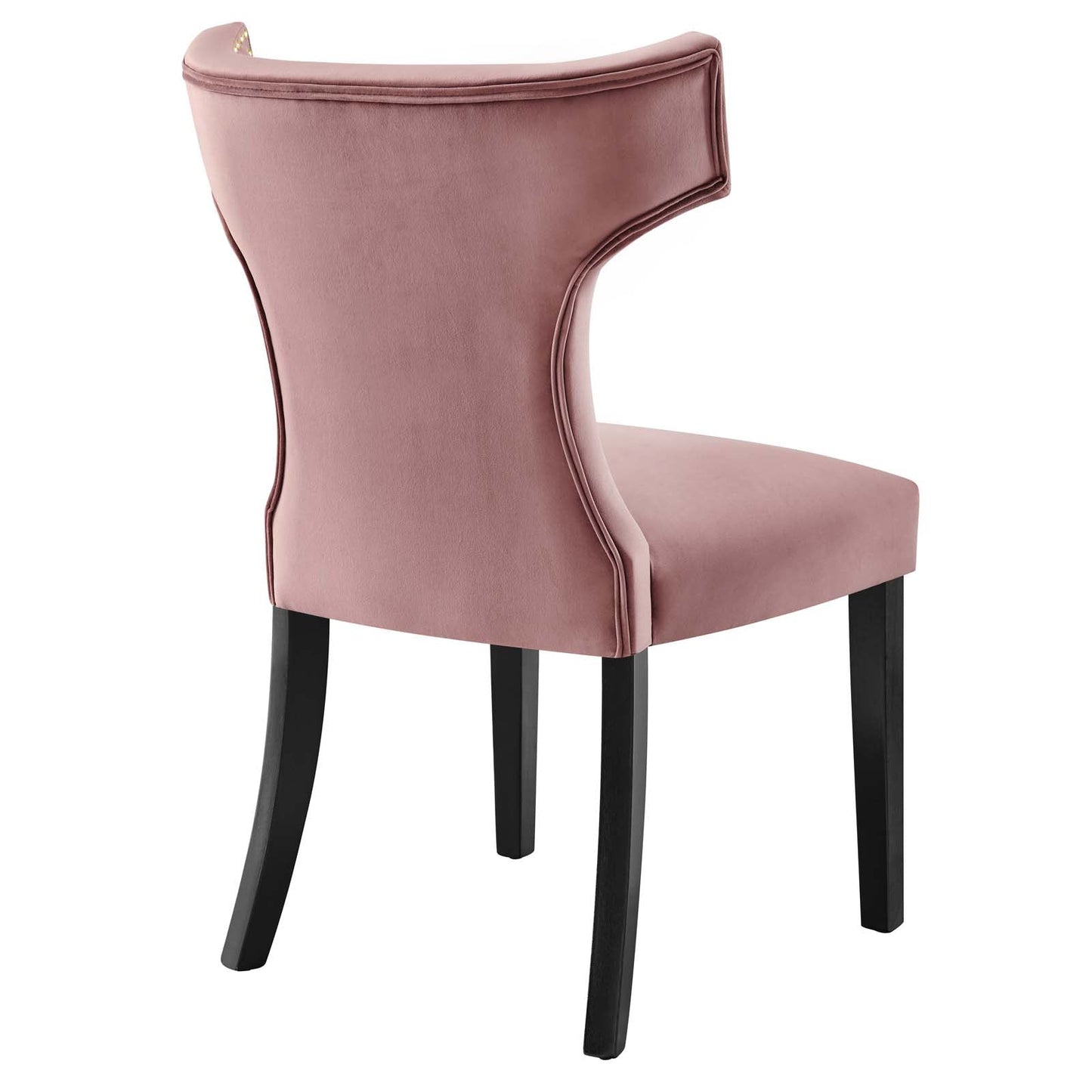 Curve Performance Velvet Dining Chairs - Set of 2 By Modway | Dining Chairs | 