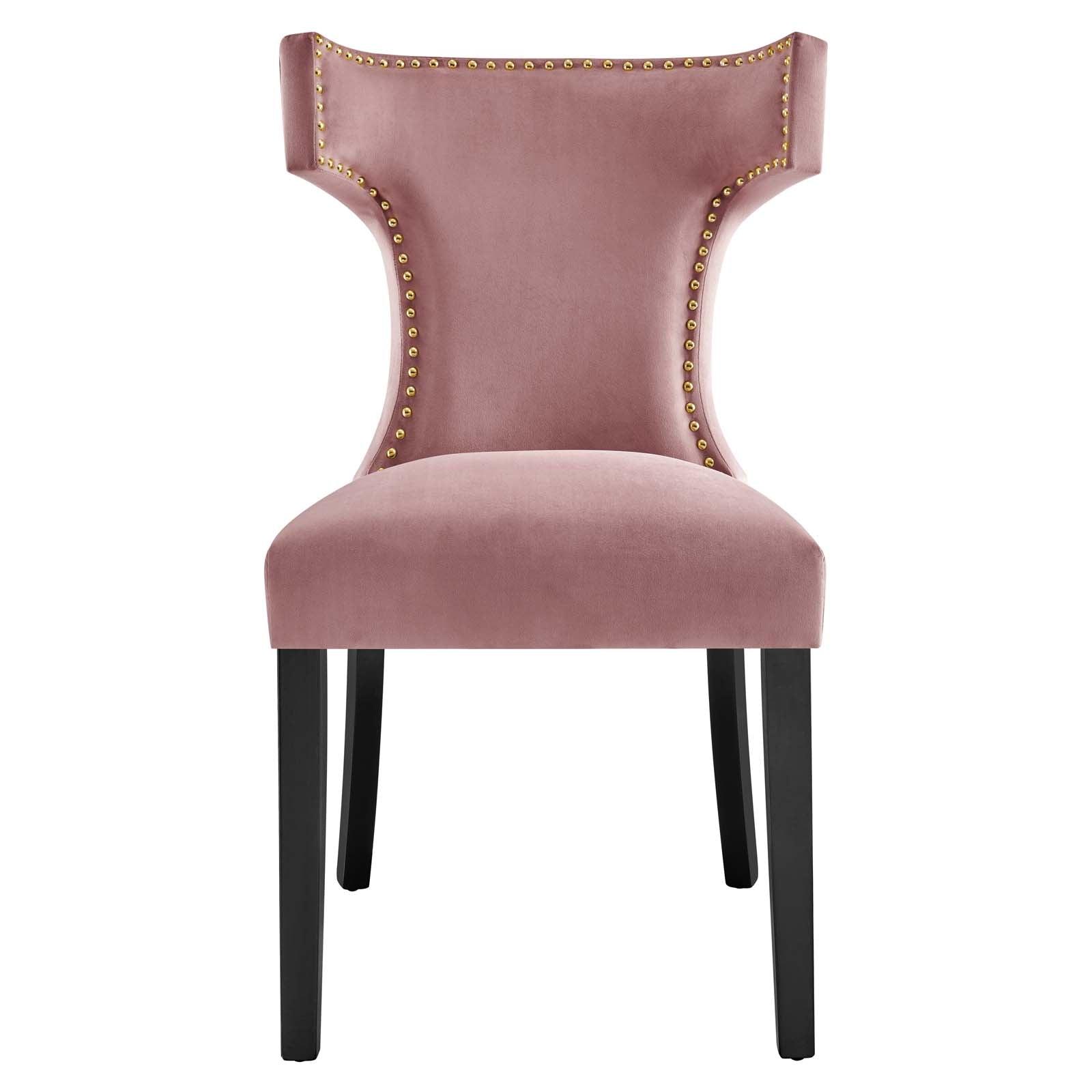 Curve Performance Velvet Dining Chairs - Set of 2 By Modway | Dining Chairs | 