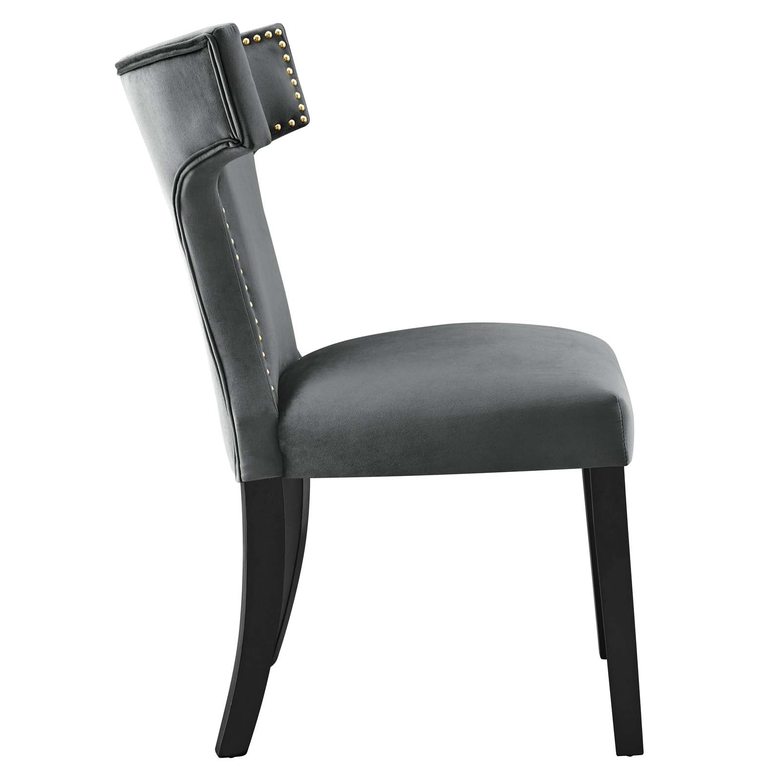 Curve Performance Velvet Dining Chairs - Set of 2 By Modway | Dining Chairs | 