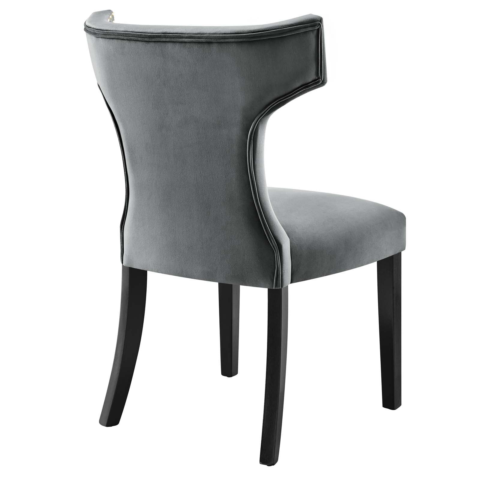 Curve Performance Velvet Dining Chairs - Set of 2 By Modway | Dining Chairs | 