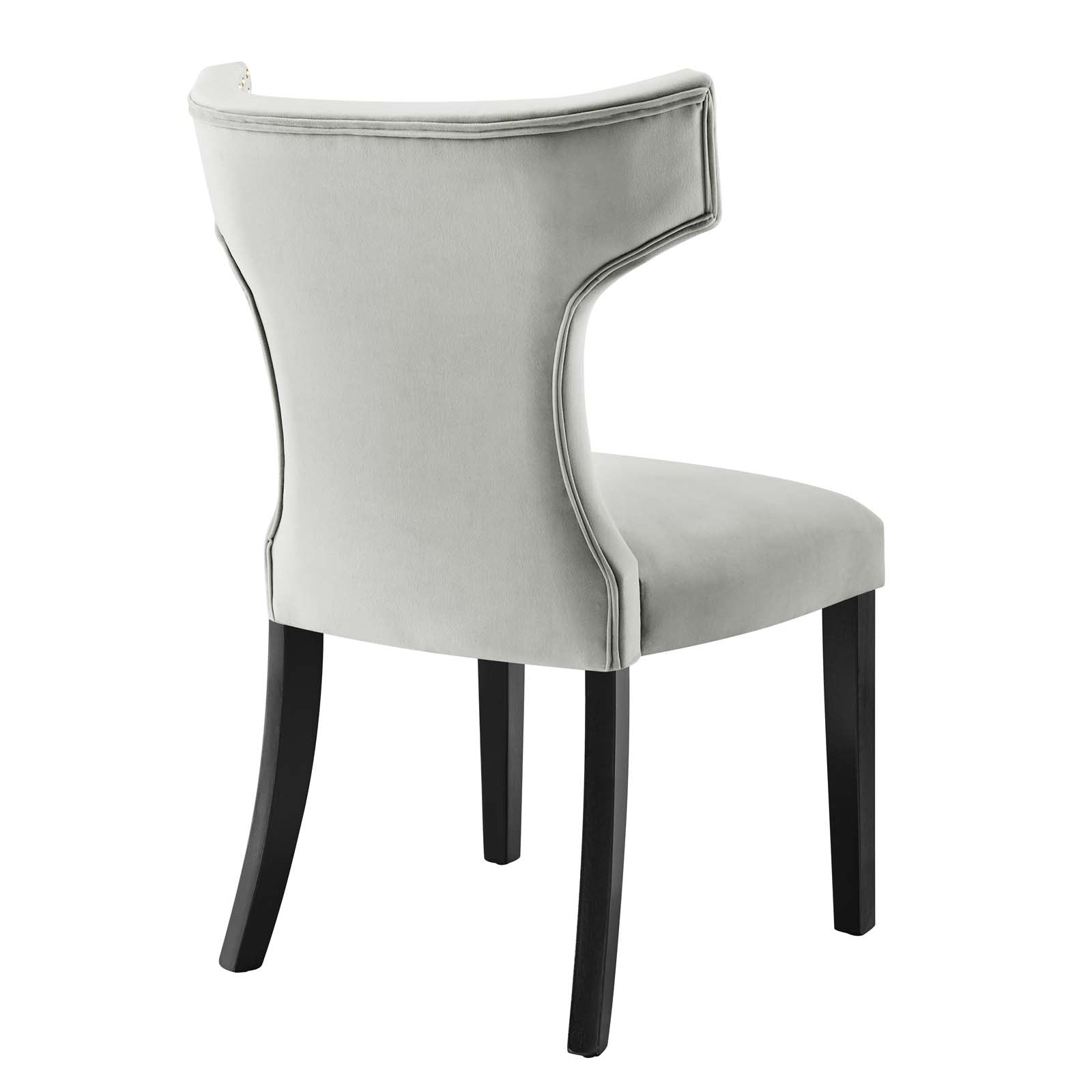 Curve Performance Velvet Dining Chairs - Set of 2 By Modway | Dining Chairs | 