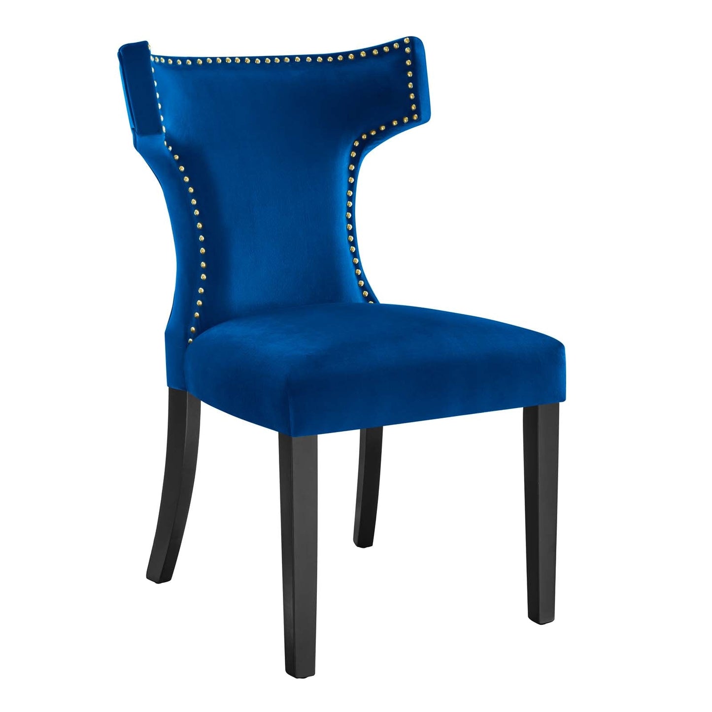Curve Performance Velvet Dining Chairs - Set of 2 By Modway | Dining Chairs | 