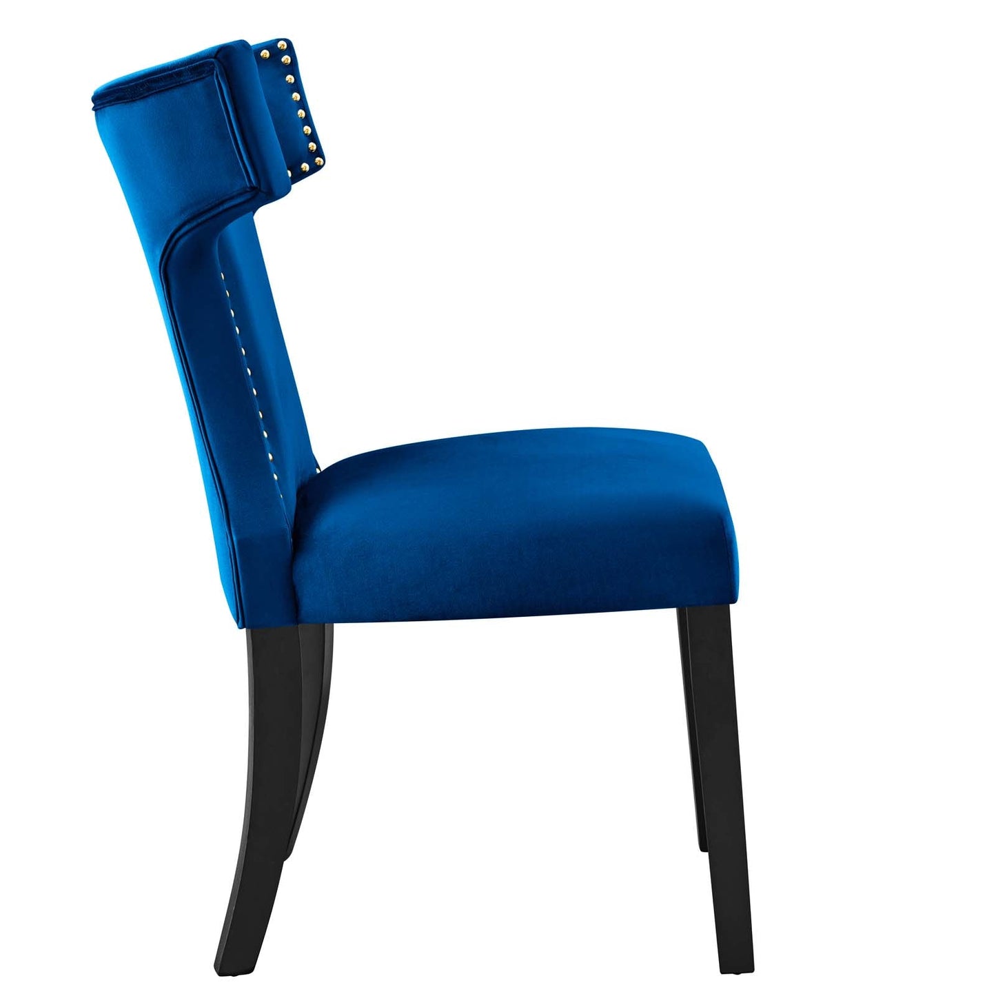 Curve Performance Velvet Dining Chairs - Set of 2 By Modway | Dining Chairs | 